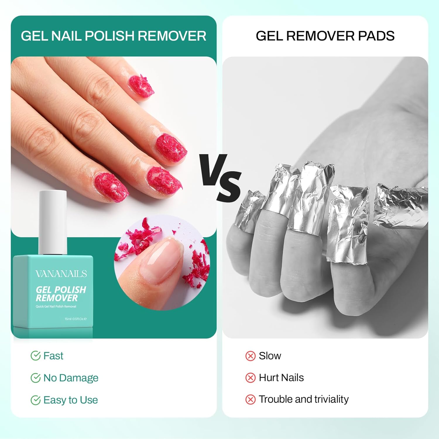 Gel Nail Polish Remover: Professional Gel Polish Remover with Cuticle Pusher & Scraper Quickly Removes Gel Nail Polish in 3-5 Minutes Without the Need for Foil Soaking and Wrapping - Image 4