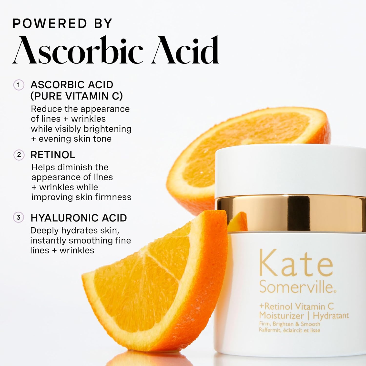 Kate Somerville Retinol Vitamin C Moisturizer – Anti-Aging Overnight Face Cream Brightens, Firms and Smooth Skin, 1.7 Fl Oz - Image 2