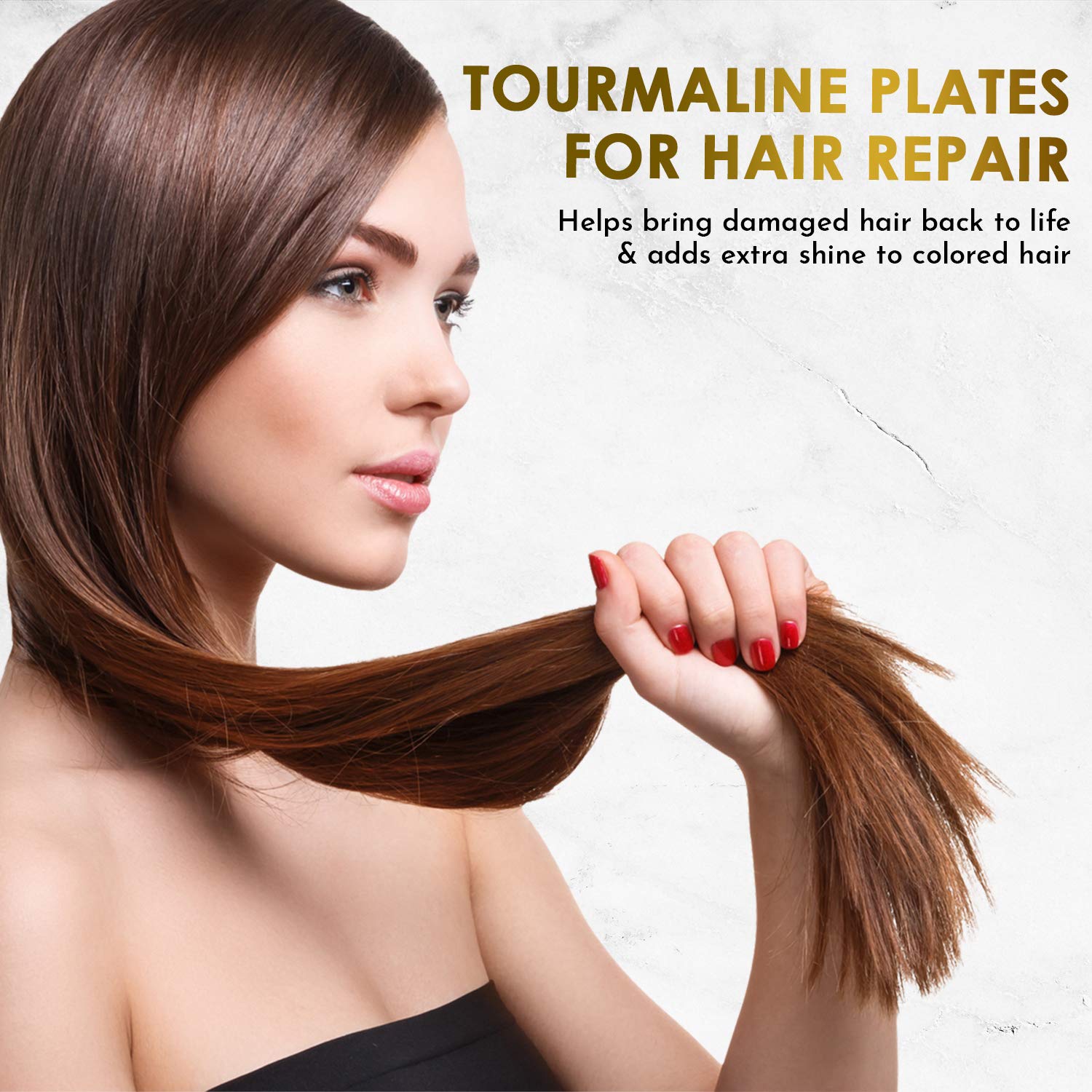 IKONIC 100% Pure Ceramic Hair Straightener & Flat Iron – 1” Floating Curved Plates, Fast Heating, Anti-Static Infrared Hair Iron – Frizz-Free, Sleek Hair Styling Tool for Women & Professionals - Black - Image 4