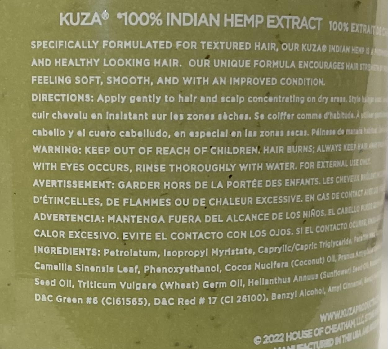 Kuza Indian Hemp Chebe Hair Scalp Treatment for Healthy Retention 7.7 oz New - Image 3