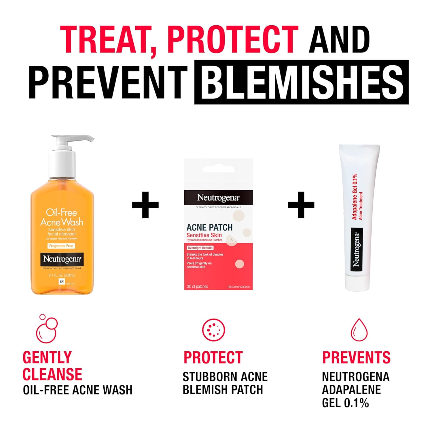 Neutrogena Oil-Free Acne Face Wash, Sensitive Skin Facial Cleanser with 2% Salicylic Acid Acne Treatment, Daily Fragrance Free Face Wash for Acne Prone Skin, 9.1 fl oz - Image 7