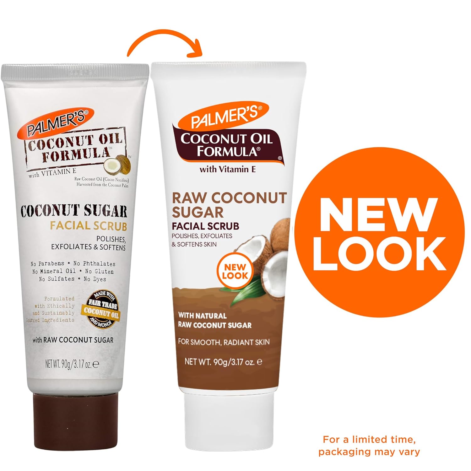 Palmer's Coconut Oil Formula Coconut Sugar Facial Scrub Exfoliator, Face Scrub to Gently Exfoliate Away Dirt and Dead Skin Cells with Chamomile to Soften & Calm, 3.17 Ounces (Pack of 1) - Image 2