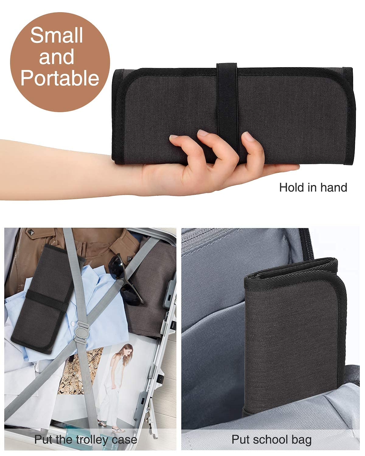 OCHEAL Makeup Brush Holder,Makeup Brush Organizer,Travel Makeup Brushes Bag Cosmetic Bags Pouch for Women Cosmetic Brushes Makeup Artist -Brushes Not included - Image 7