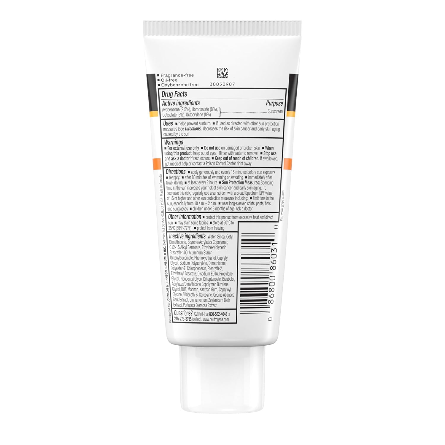 Neutrogena Clear Face Sunscreen Lotion for Acne-Prone Skin, Broad Spectrum SPF 30 Facial Sunscreen for Oily Skin, Fragrance- & Oxybenzone-Free Water Resistant, 3 fl. oz - Image 9