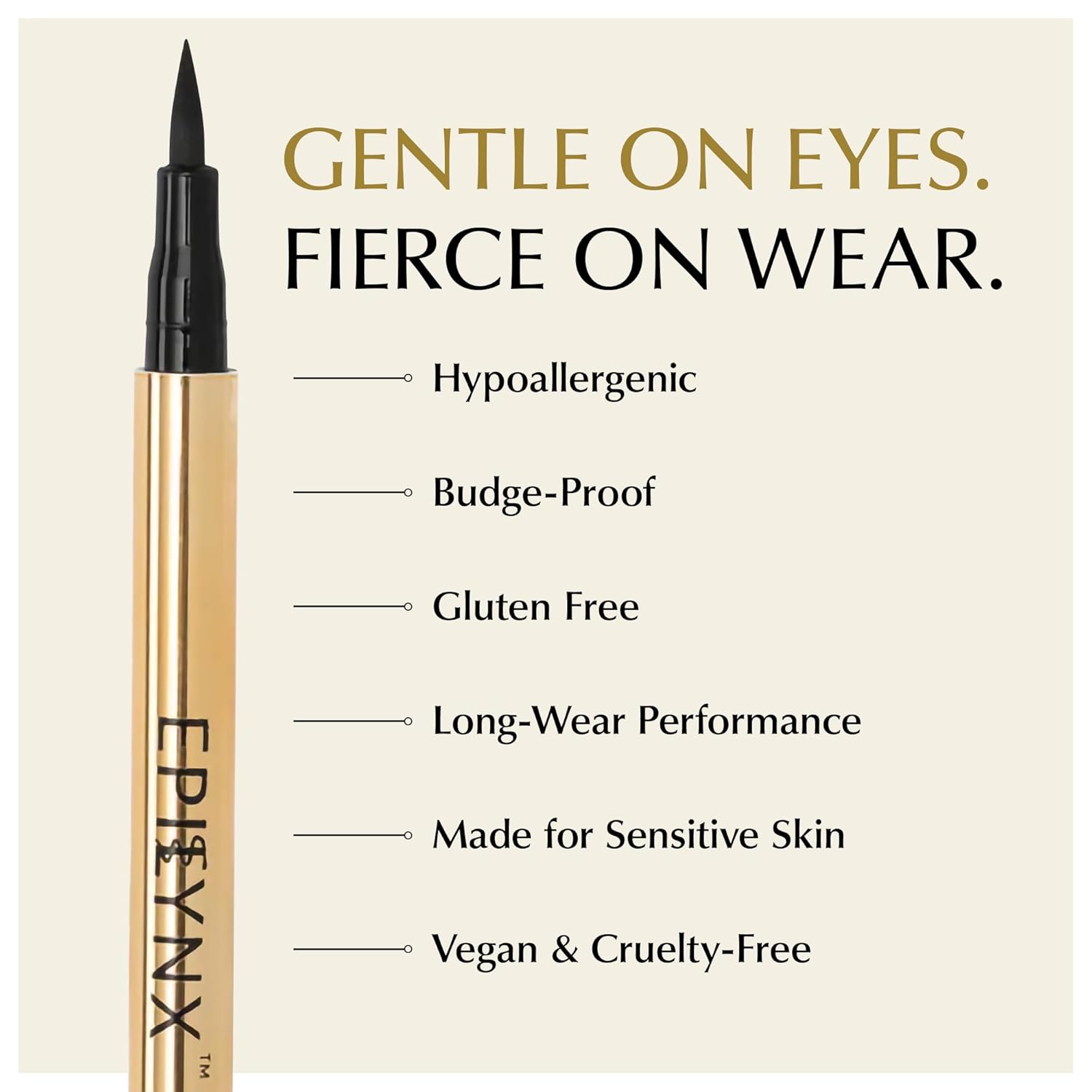 Waterproof Liquid Eyeliner - Smudge-Proof, Long-Lasting Vegan Liquid Eyeliner Pen with Precision Tip for Smooth Application, Gluten-Free, Hypoallergenic Eye Liner - 2mL Black - Image 5
