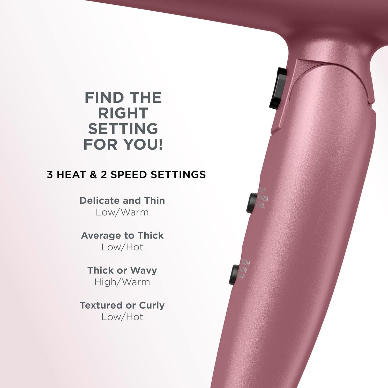 Conair Hair Dryer with Diffuser and Folding Handle, Travel Friendly Hair Dryer, Radiance Boost Blow Dryer for Less Frizz, More Shine, and Irresistibly Silky Hair, Includes Diffuser and Concentrator - Image 3