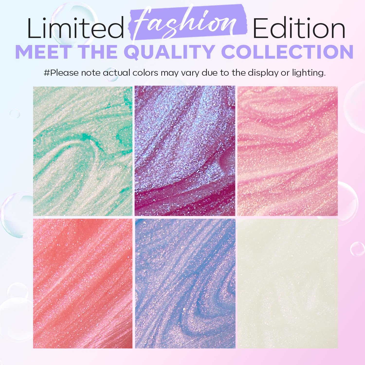 modelones Nail Polish Set, 6 Colors Summer Chrome Shimmer Pearl White Pink Mermaid Purple Quick Dry Nail Polish Kit Fingernail Polish 2025 Manicure DIY Salon Home Gifts for Women Girl - Image 9