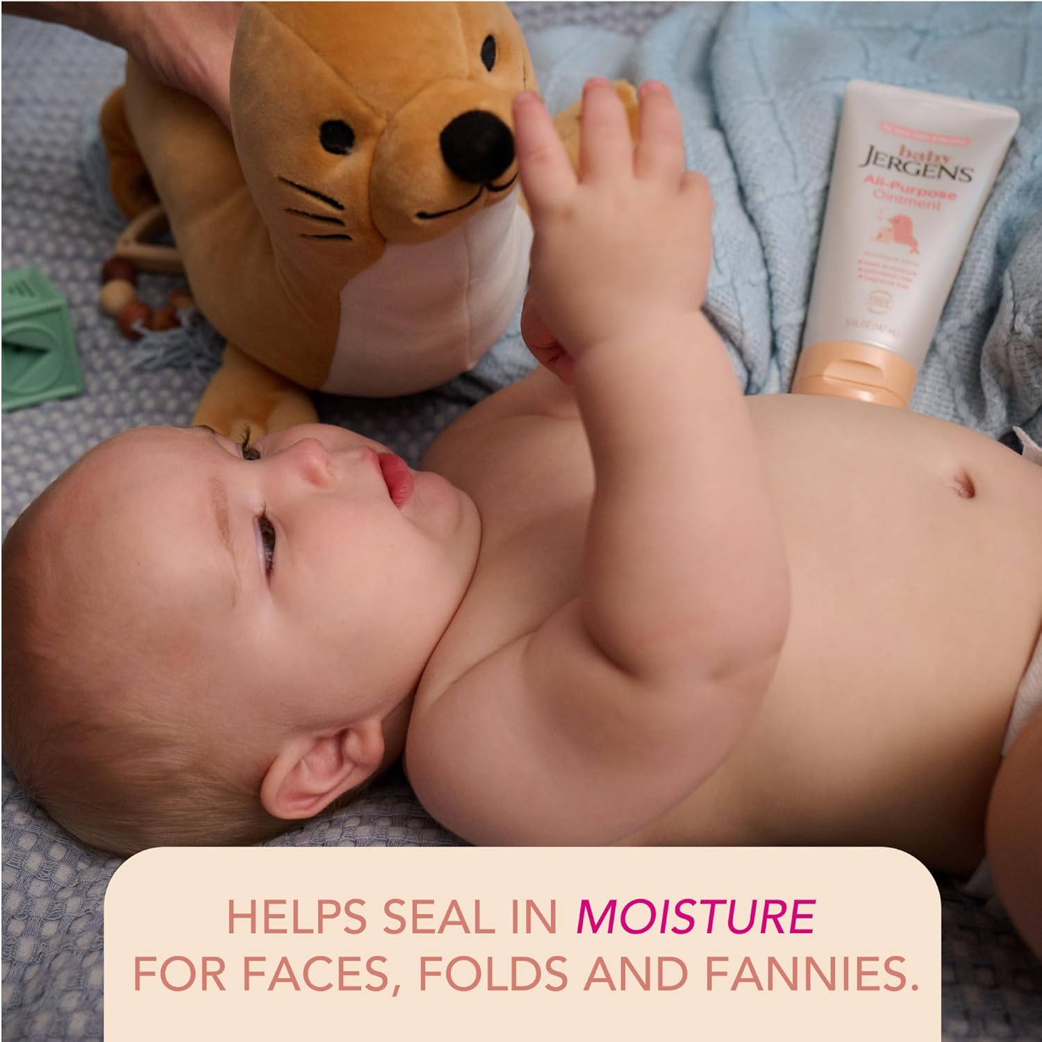 Jergens Baby All-Purpose Baby Ointment, Plant-Based Moisturizers, Petrolatum Free & Pediatrician-Tested, 5 Oz - Image 2