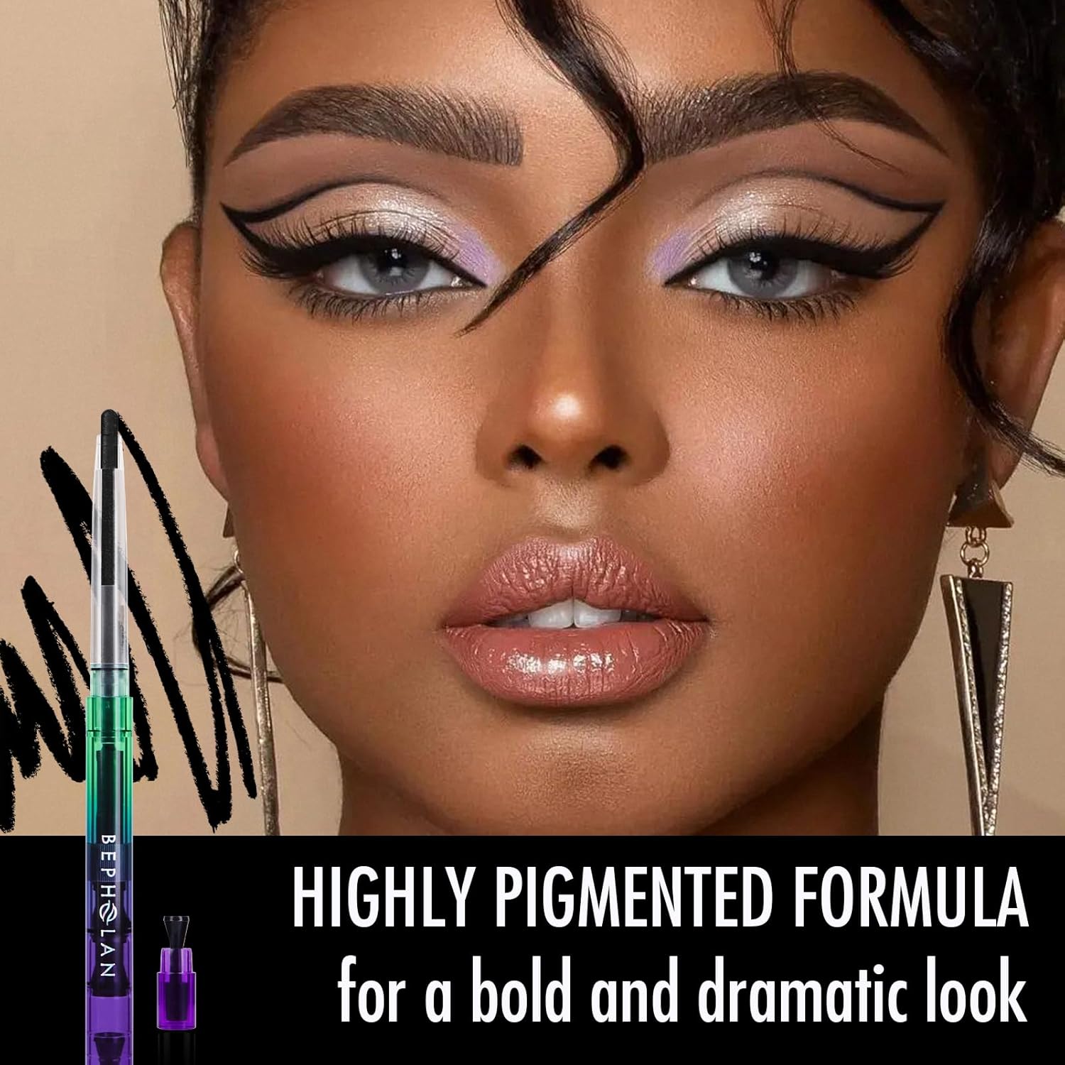 BEPHOLAN Black Eyeliner Pencils,Waterproof Gel Eyeliner Pencil Black Waterline Eye Liner Pen for Women Waterproof Smudge Proof Long-lasting (BLACK) - Image 2