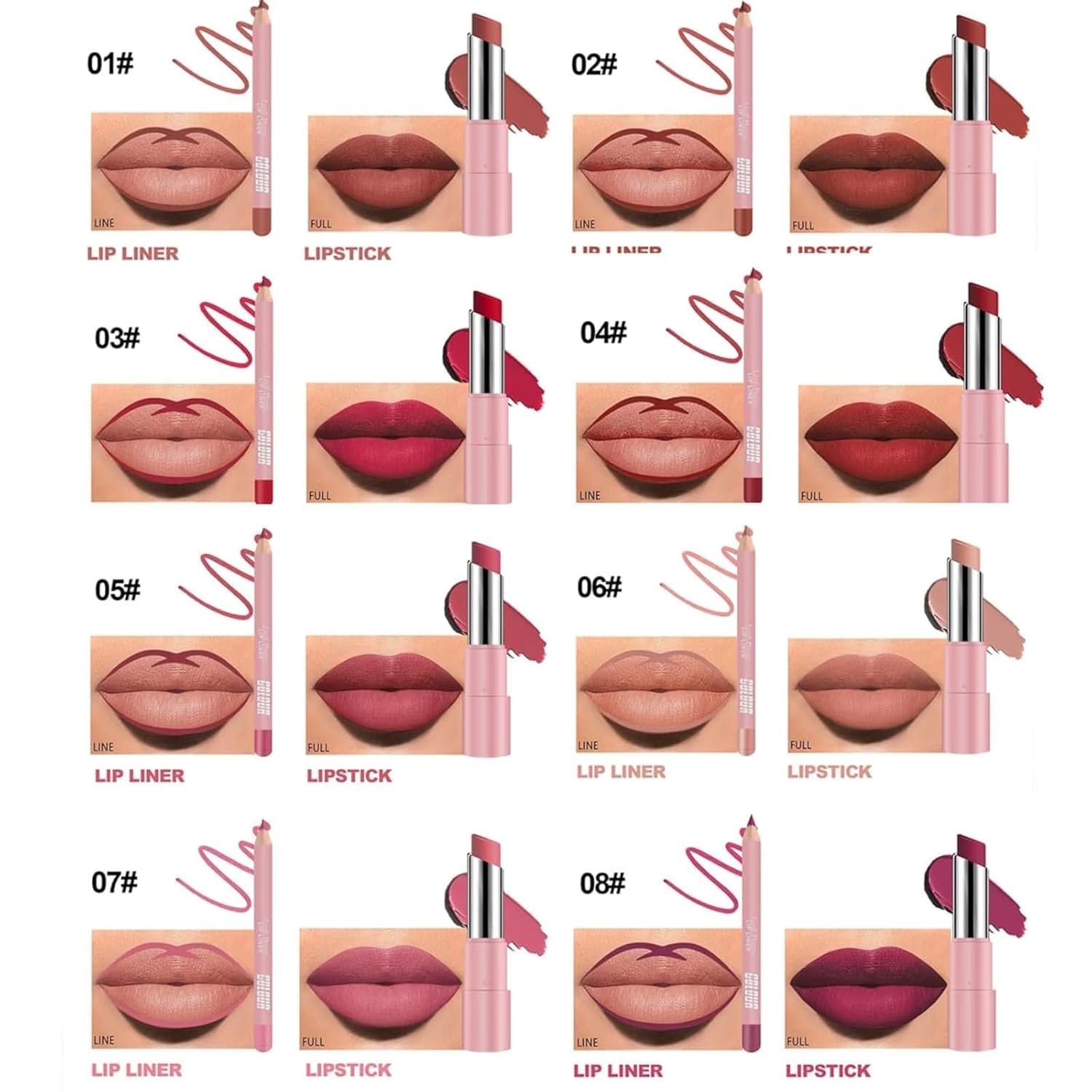 Genli Oil Balm, Hydrating Lip Balm & Matte Lipstick 2-in-1 Set - Waterproof Long-Lasting Lip Liner with Non-Stick Cup Technology, All-Day Moisturizing for Smooth Glossy Shine (07) - Image 7