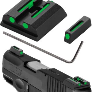 No-Tritium Fiber Optic Red/Green Sights for Pistol Taurus G2C, PT111, G3, TX22, G2, 709, G2S, PT140, 740, Taurus G2C Accessories Sights Set