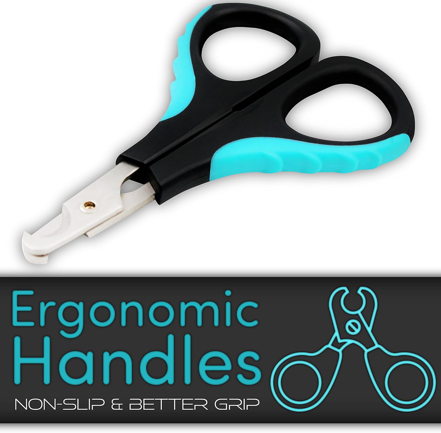 Cat Nail Clipper by H&H Pets - Professional Sharp Stainless Steel Claw Clipper Trimmer with Sturdy Non Slip Handles - for Cats & Small Animal at Home Grooming Accessories - Image 4