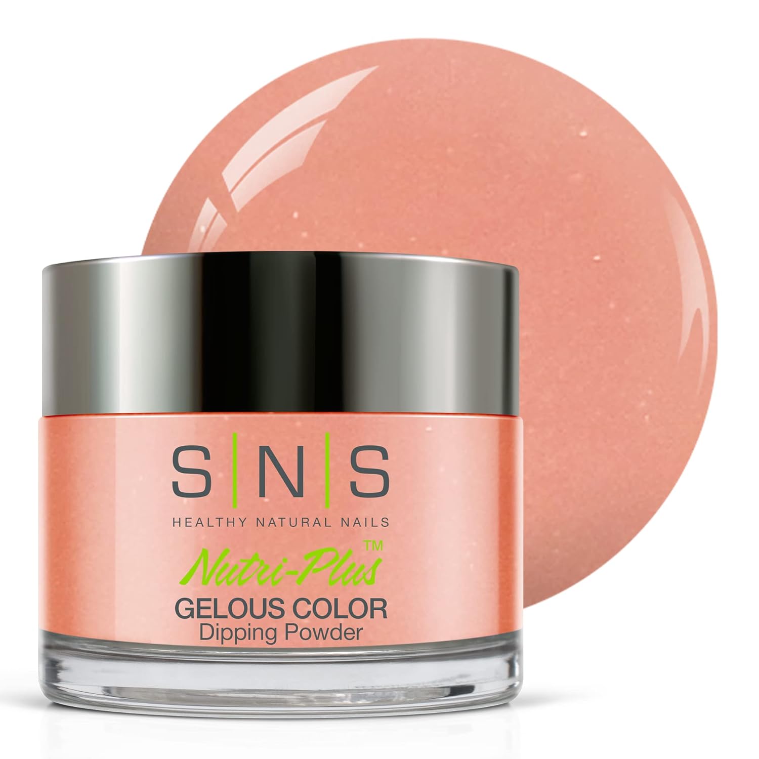 SNS Nail Dip Powder, Gelous Color Dipping Powder - Happy Zinnia (Pink/Coral, Shimmer) - Long-Lasting Acrylic Nail Color & Polish Lasts 14 Days - Odor-Free & No UV Lamp - 1oz