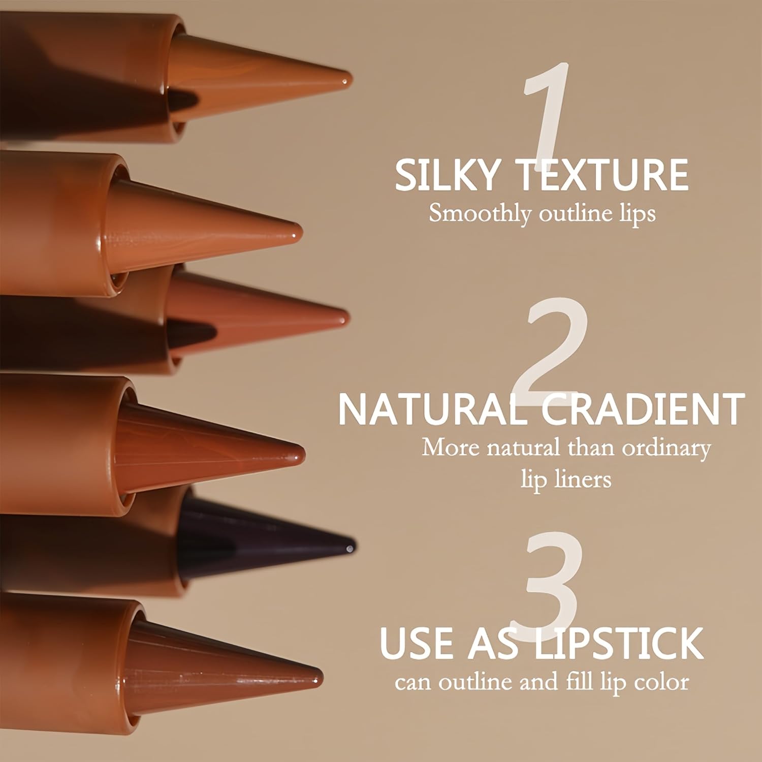 MAEPEOR 2-in-1 Matte Creamy Lip Liner Lipstick Combo 8 Colors Long Lasting 05 Grapes - Image 5