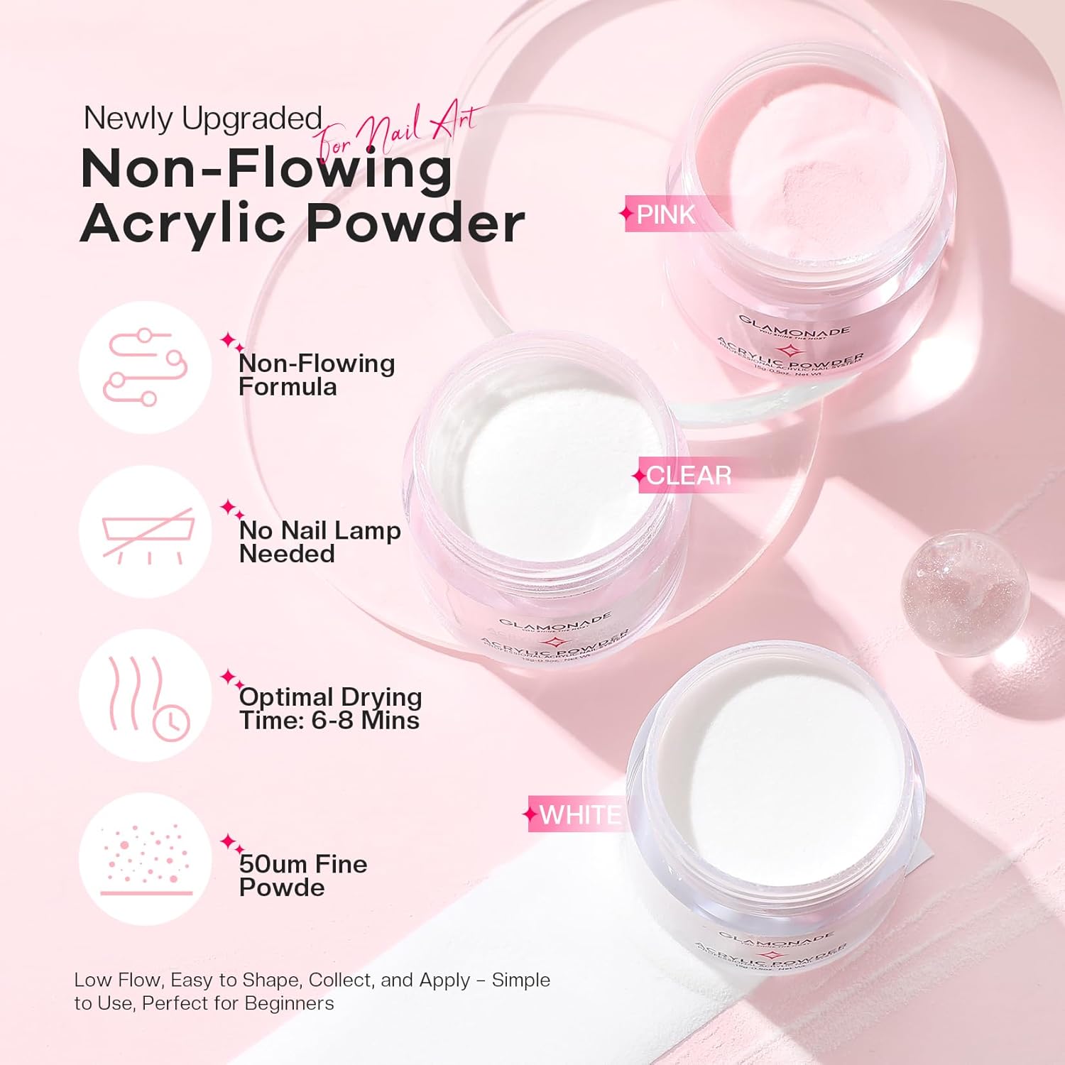 Acrylic Nail Kit for Beginners: Professional Complete Set with Drill UV Light Gel Polish Nail Art Tools for Salon Quality Manicures at Home - Image 4