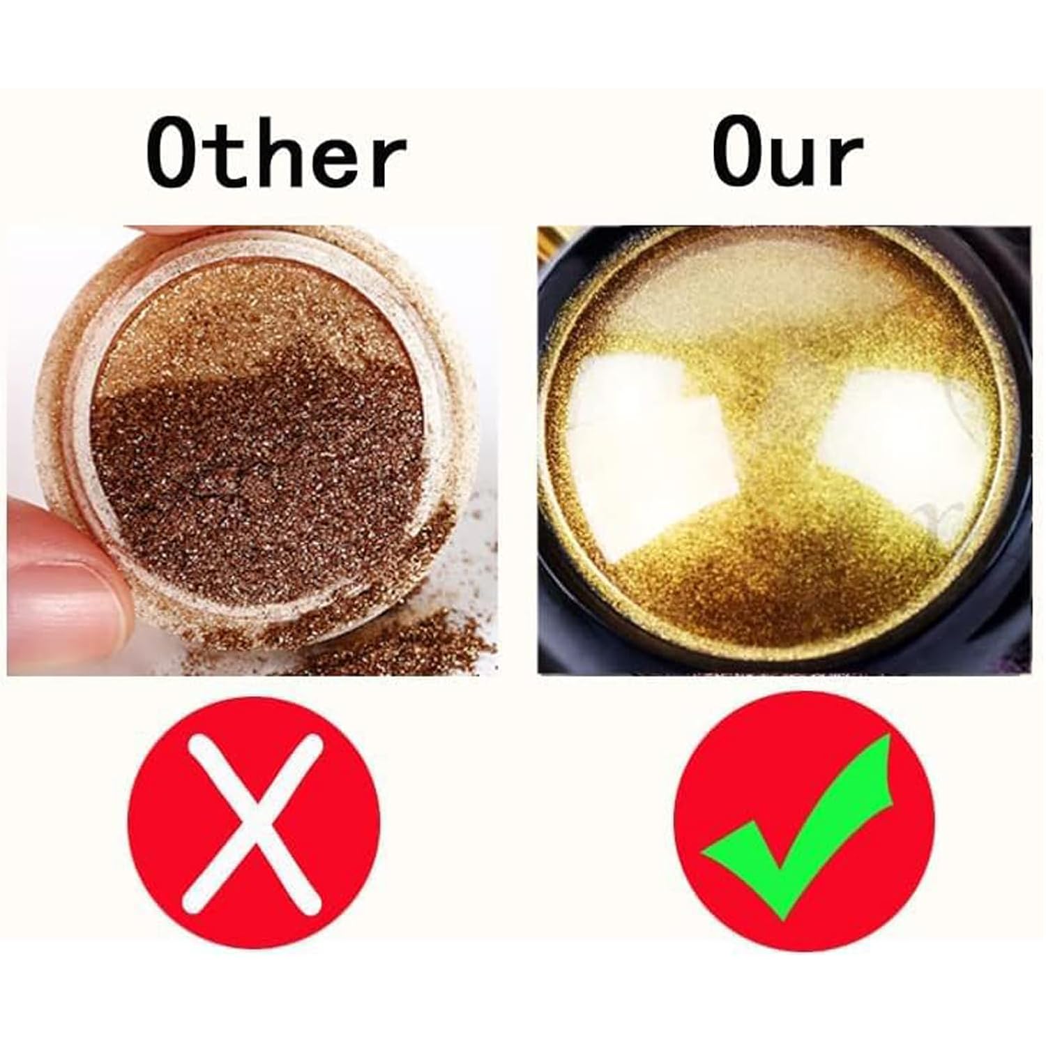 Holographic Mirror Gold Nail Chrome Powder Effect Metallic Dust Sequins UV Gel Gold Chrome Nail Powder Pigment for Nail Art Decoration, Gold Chrome Powder for Nails - Image 9