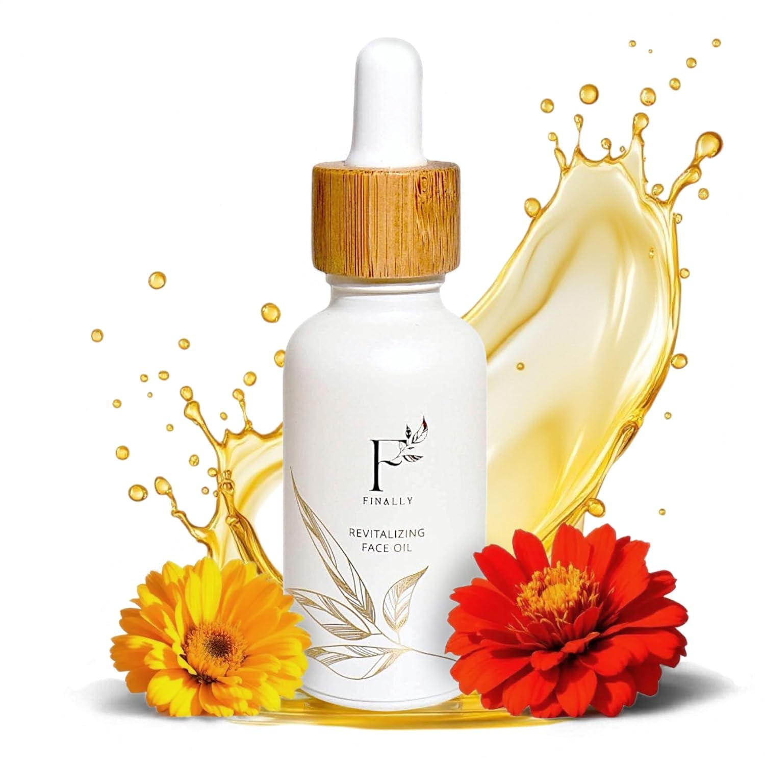 Hydrating Face Oil & Under-Eye Serum for Women & Men – Organic Tsubaki, Calendula, Vitamin E Jojoba Oil & Rice Bran for Glowy Skin, Even Skin Tone & Dark Spots – Anti Aging Serum by Finally