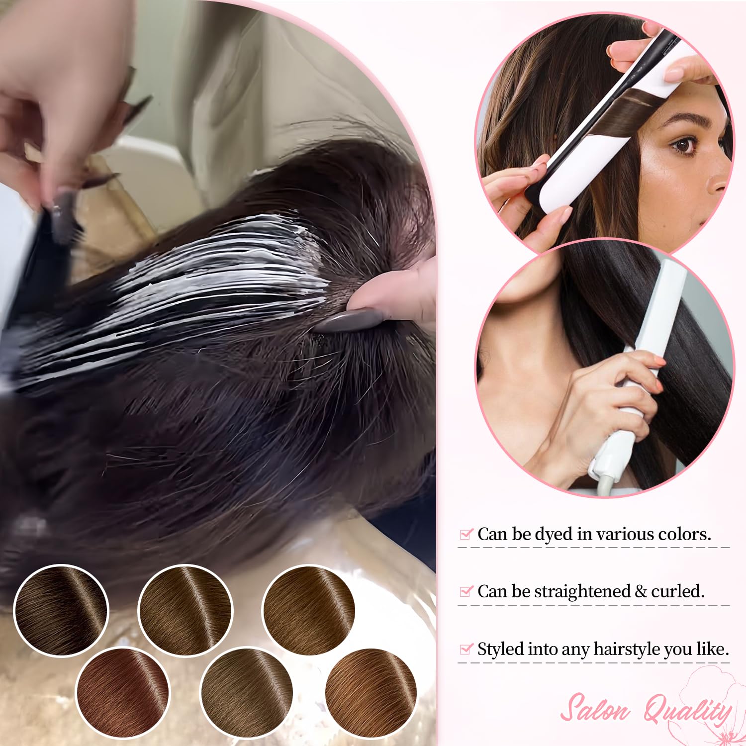 Fine Plus 14Inch Hair Toppers for Women Real Human Hair – Mono Base 3"x5", Natural Black Virgin Quality, for Thinning Crown & Wide Parting, Lightweight & Breathable, Add Volume Can Be Curled - Image 6
