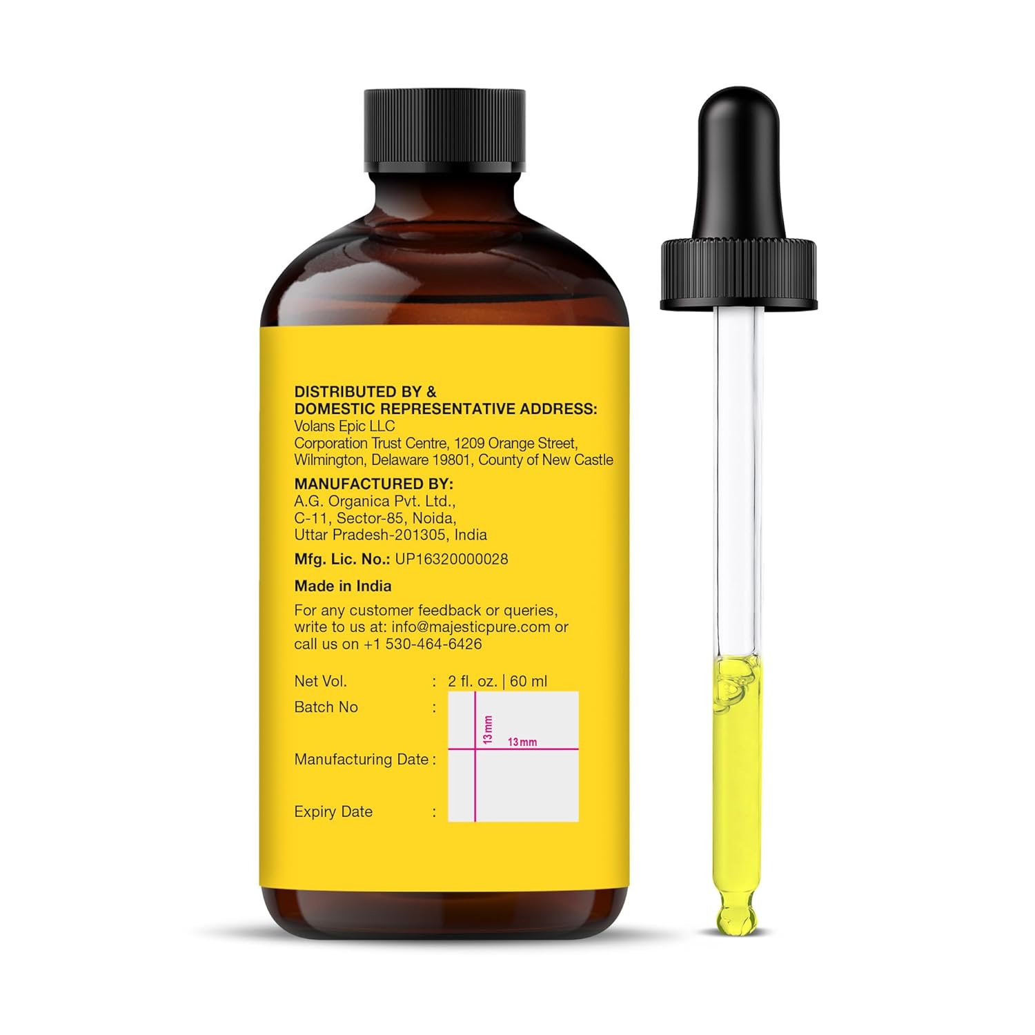 Majestic Pure Vitamin E Oil - 100% Pure & Natural | Premium Grade, Cold-Pressed and Tocopherol to Repair Dry, Damaged Skin | Moisturizing Skin, Hair and Scalp 2 Fl Oz - Image 3