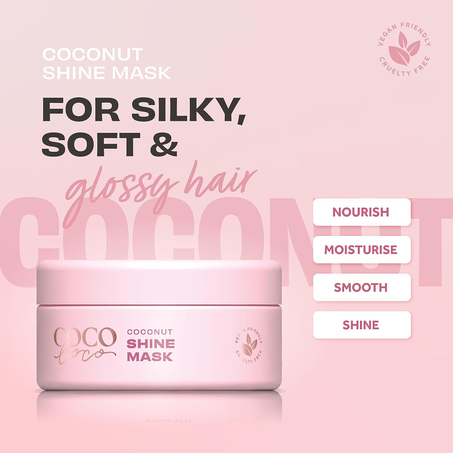 Lee Stafford Shine Hair Mask | Coco Loco Collection - Deep Leave In Conditioning Treatment for Dry, Dull & Damages Hair, Ultra Hydrating, Packed with Coconut Oil & Agave Essence, 6.7 Fl Oz - Image 2