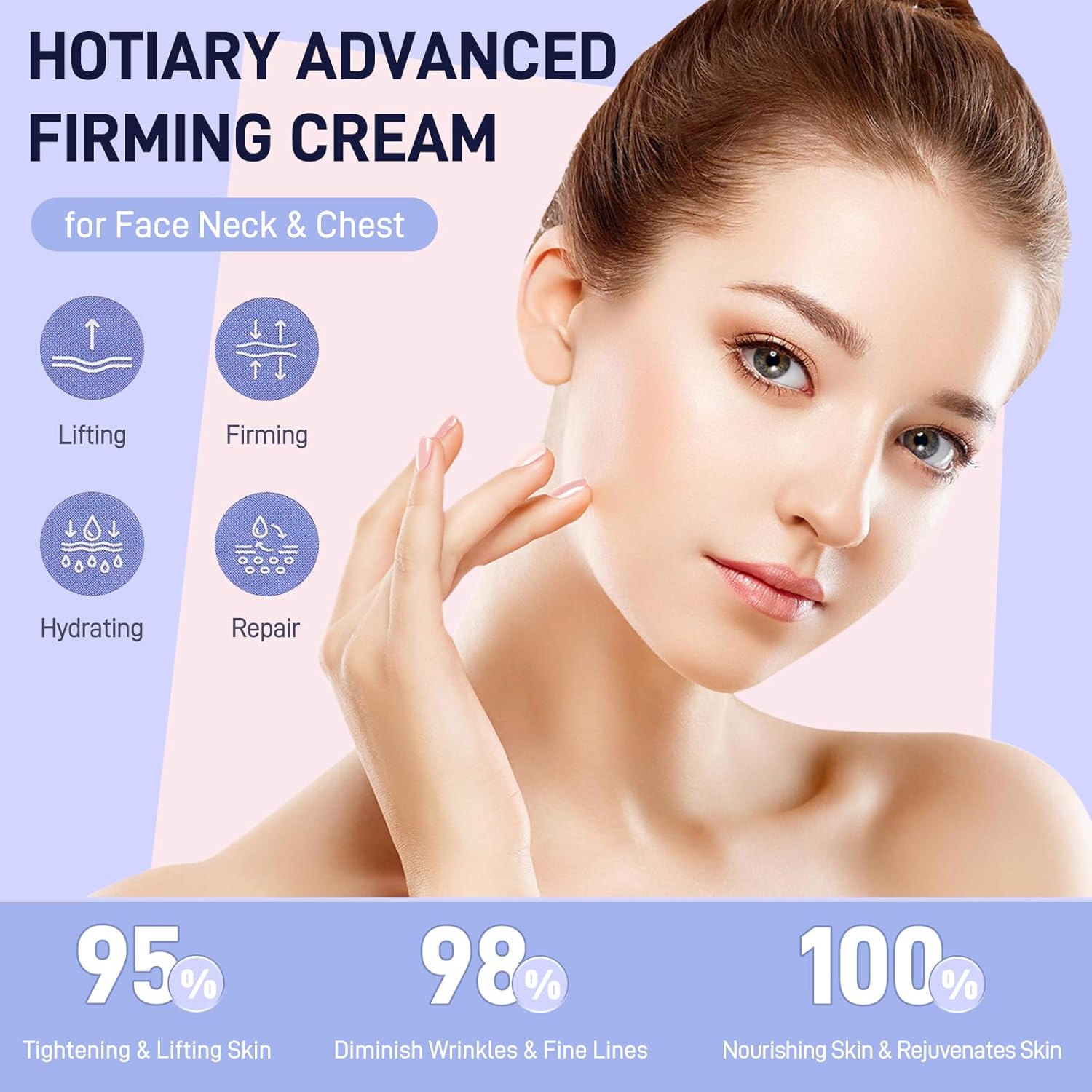Advanced Neck Firming Cream, Tighten & Lift Moisturizer for Face Neck Chest, Anti-aging Neck Creams for Sagging, Christmas Thanksgiving Gift for Women (Retinol Peptide Niacinamide, 1.7 fl oz) - Image 2