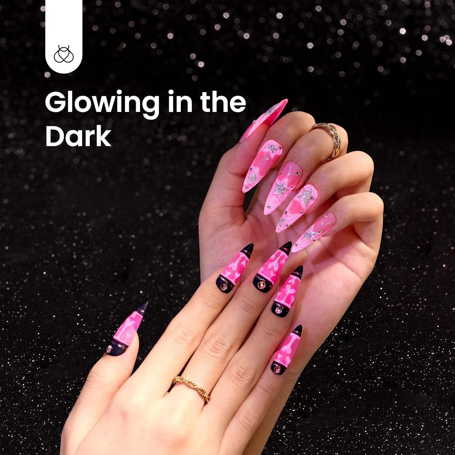 Beetles Hot Pink Gel Nail Polish 15ml 0.5oz Glow in the Dark Pink Neon Gel Polish Soak Off Uv LED Nail Lamp Nail Art Manicure Salon DIY Home for Women Girls - Image 2