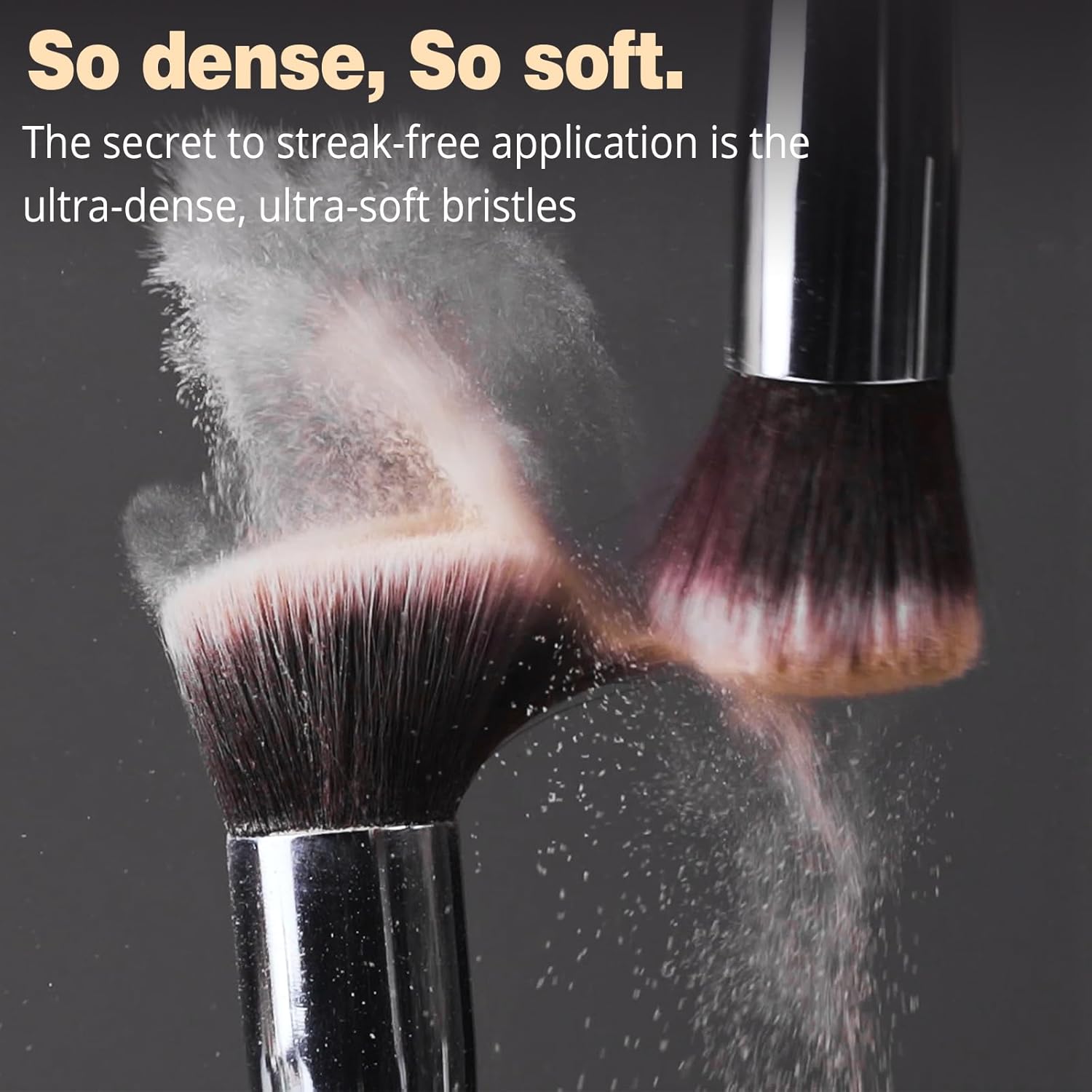 BEAKEY Makeup Brushes Set, Professional Foundation Eyeshadow Concealer Blush Powder Bronzer Applicator, 2 Blender Sponge with Beauty Paper Case - Image 3