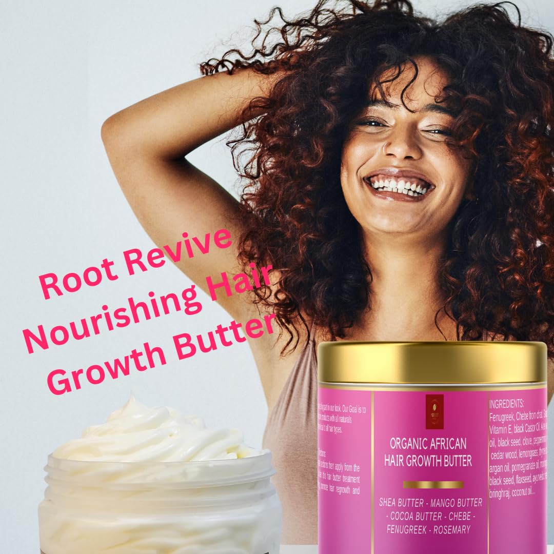Chebe Hair Growth and Thickening Butter - Ayurvedic Deep Conditioner with Shea, Cocoa, Mango Butter, Fenugreek, and Rosemary for All Hair Types, 8 oz - Image 5
