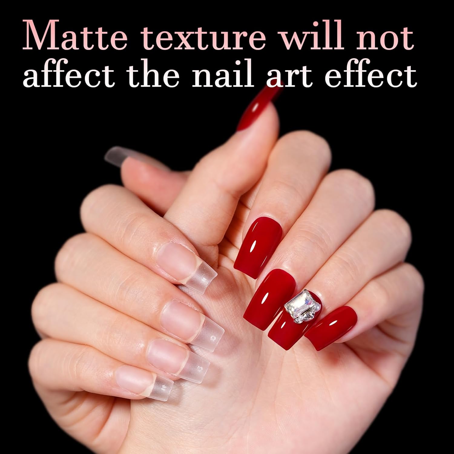 AILLSA Short Square Nail Tips 15 Sizes 240pcs Full Cover Gel Tips Double Matte No Need Base Coat Fake Soft Nail Tips for Press On Nail Extension - Image 2