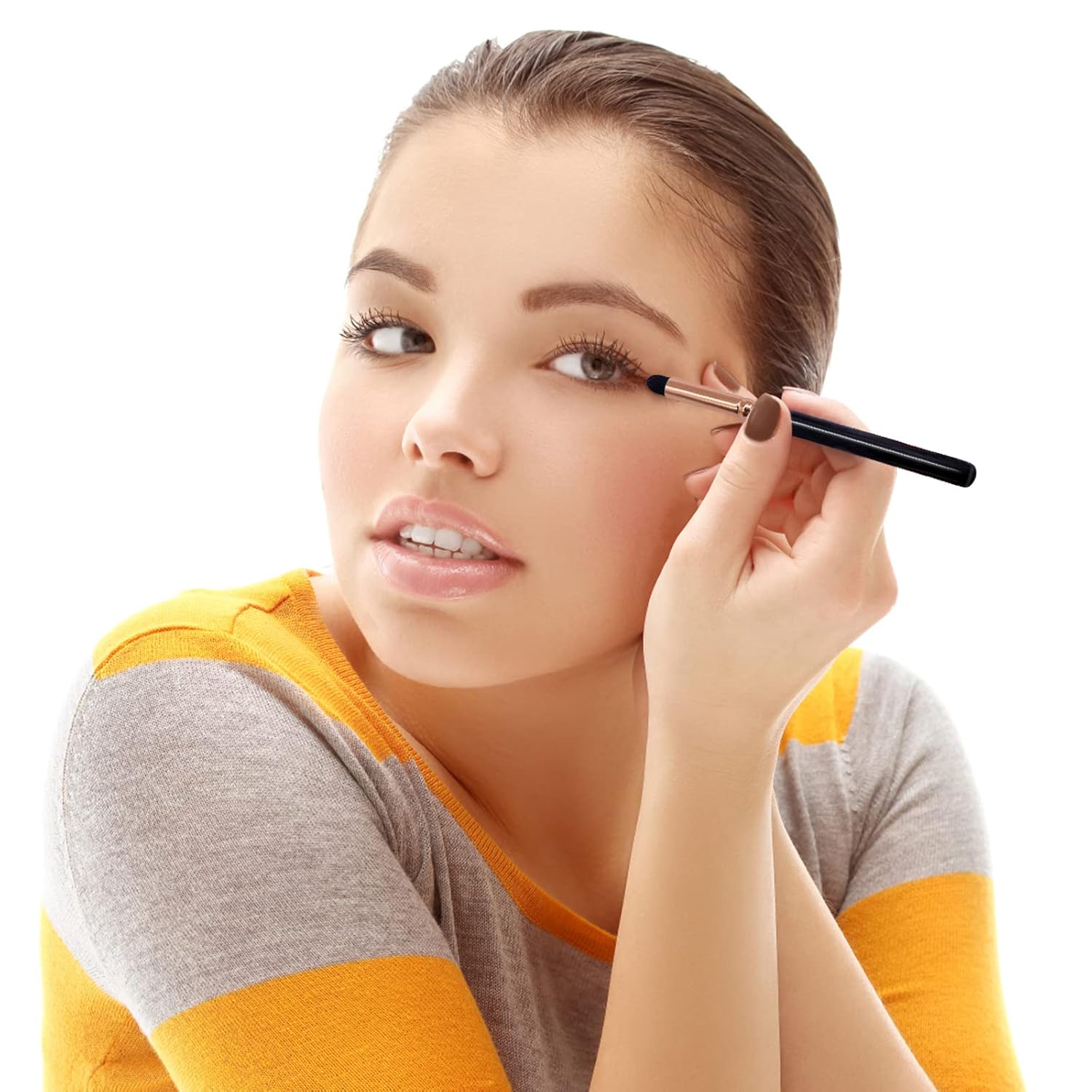 Eyeliner Smudge Brush Pointed Pencil Stick Set,5Pcs Professional Sponge Blending Makeup Tool for Eyeshadow Eyebrow Reusable Tip Applicator - Image 2