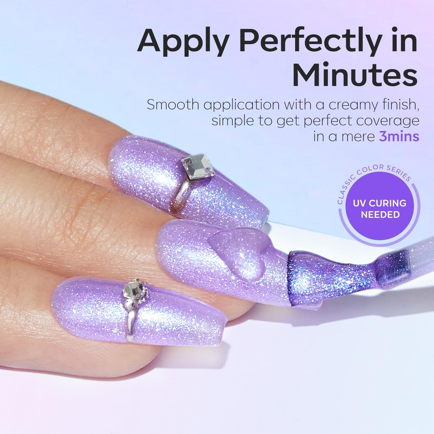 modelones Chameleon Gel Nail Polish Set- 6 Colors Aurora Shimmer Glitter Gel Polish Kit Blue Green Purple Nail Gel Polish All Seasons Soak Off LED Nail Lamp Nail Art Gel Kit DIY Salon Gift for Women - Image 6