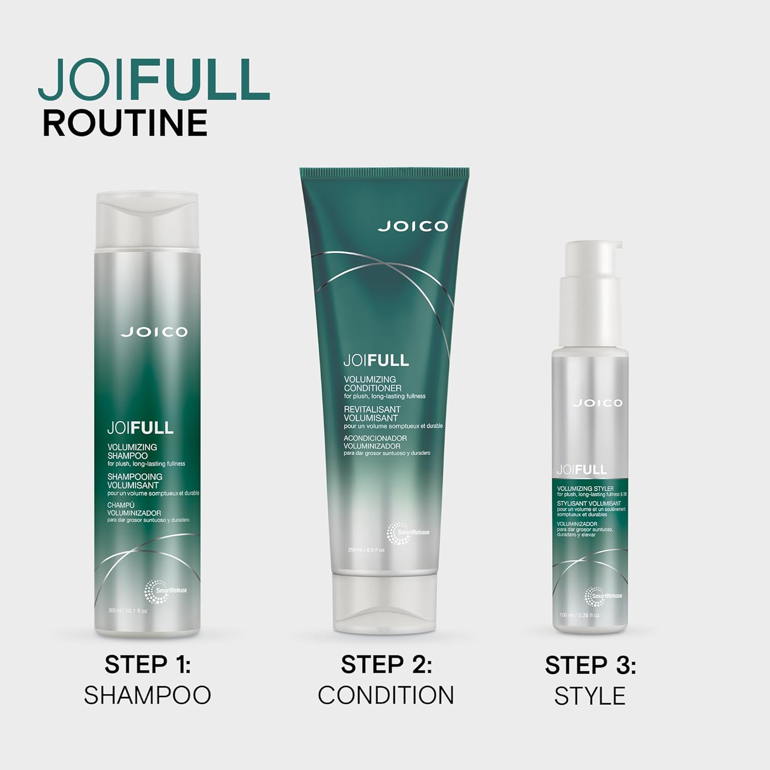 JoiFULL Volumizing Styler | For Fine, Thin Hair | Add Instant Body | Long-Lasting Volume & Texture | Protect Against Pollution | With Rice Protein & Bamboo Extract | 3.38 Fl Oz - Image 5
