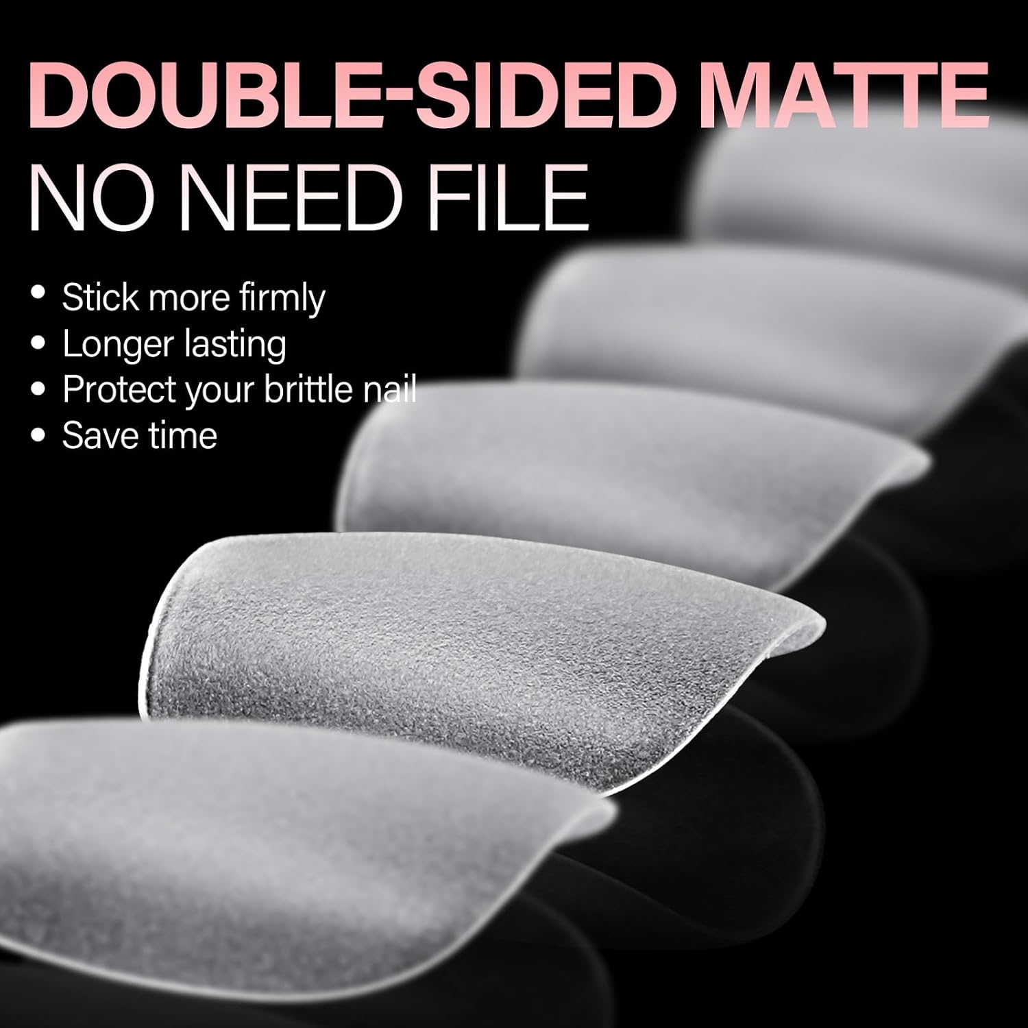 AILLSA Extra Short Coffin Nail Tips 15 Sizes Options Gel Nails Tips Full Cover Matte Prefiled Coffin Nails Tip Clear Soft Fake Nail Tip 240PCS with Storage Box - Image 3