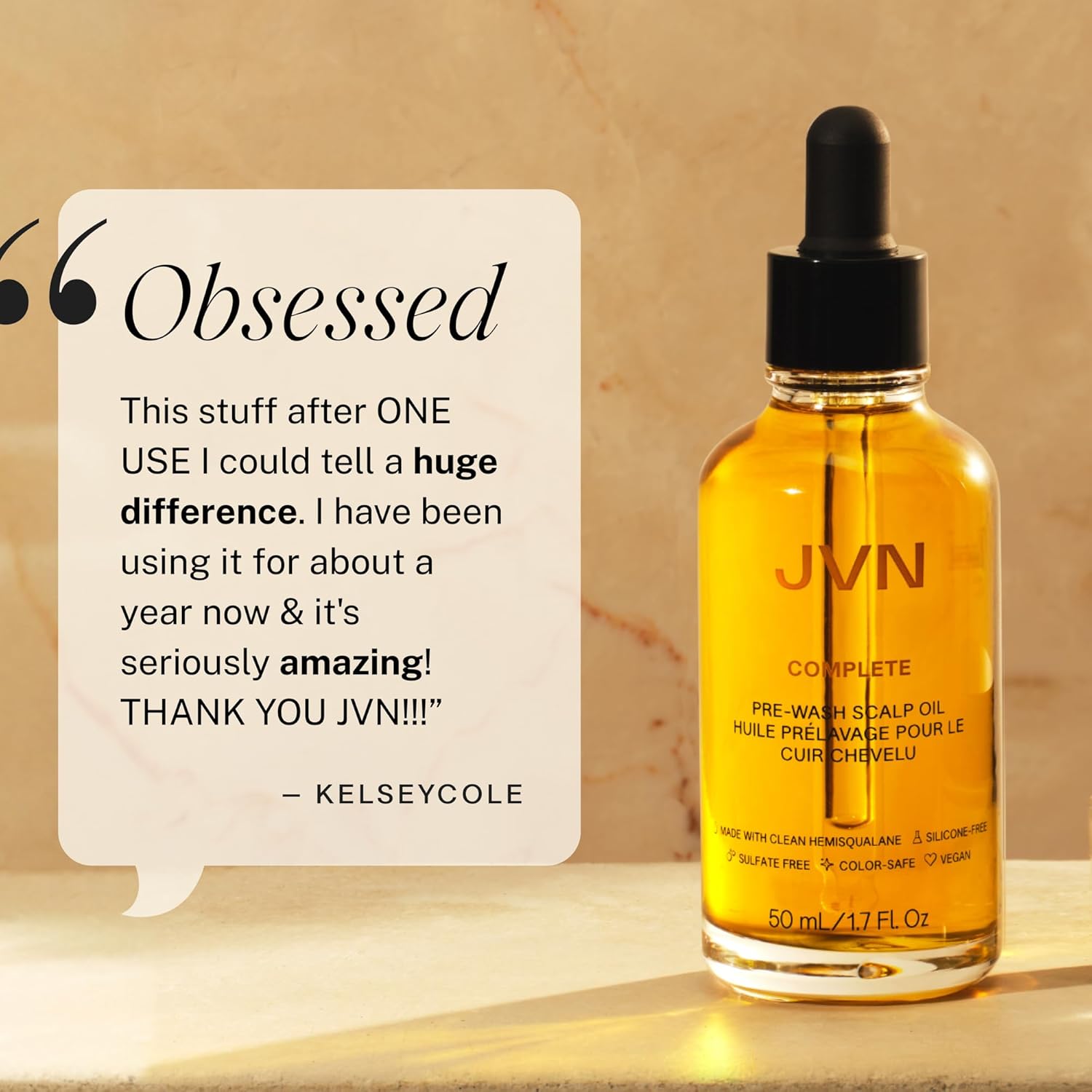 JVN Complete Hair and Scalp Oil With Rosemary, Dry Scalp and Dry Hair Oil for All Hair Types, Silicone-Free, 1.7 Fluid Ounces - Image 8