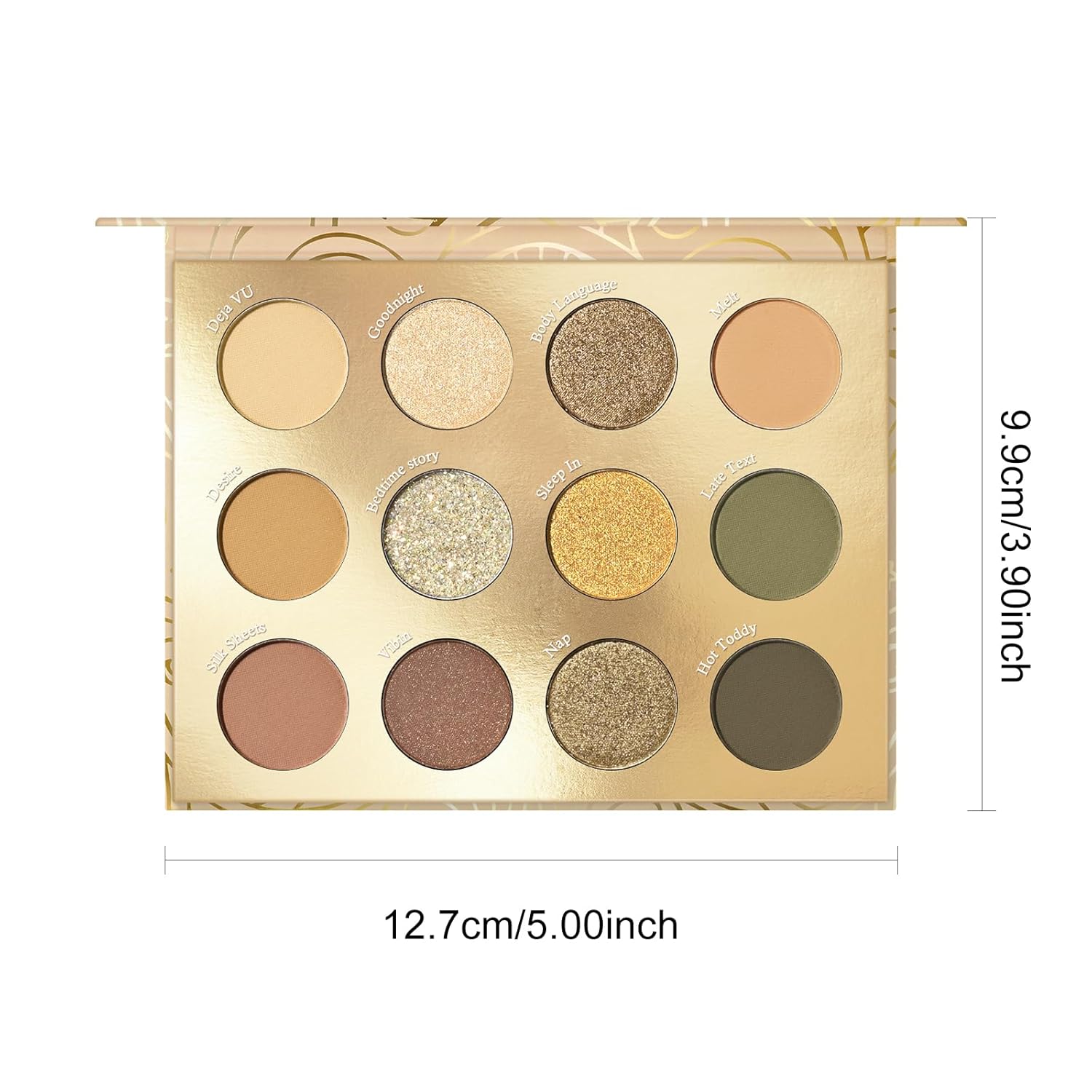 KYDA 12 Colors Olive Green Eyeshadow Palette, Sparkling Reflective Green Bronzer Eyeshadow, Matte Olive Ginger Nude Eyes Shadow, Smooth Blendable Powder, Smokey Eyes Makeup - Image 7