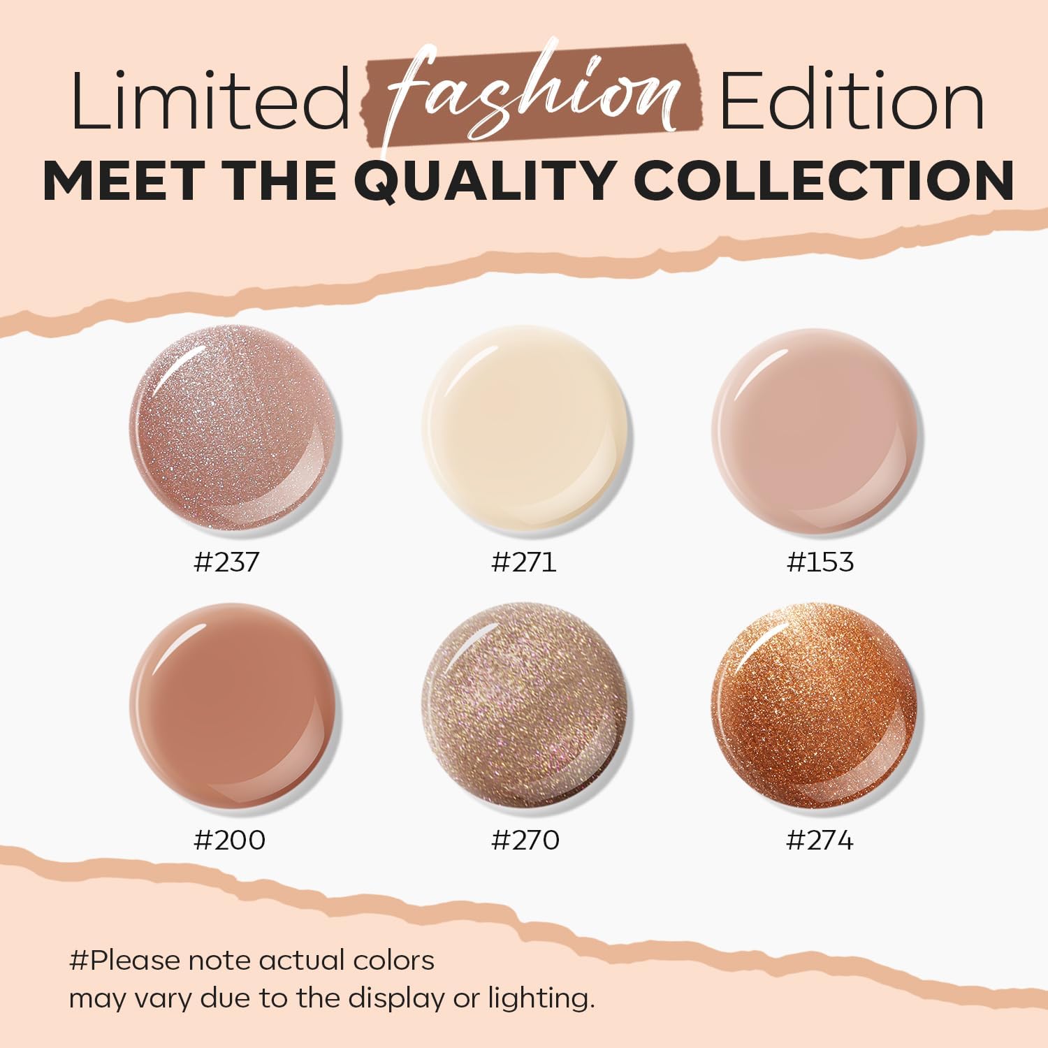 modelones Nail Polish Set 6 Colors, Milky White Brown Metallic Nude Bronze Quick Dry Mini Nail Lacquer Kit Shimmer Burnt Orange Copper Nail Art DIY Home Salon Manicure Gift for Women Girls - Image 6