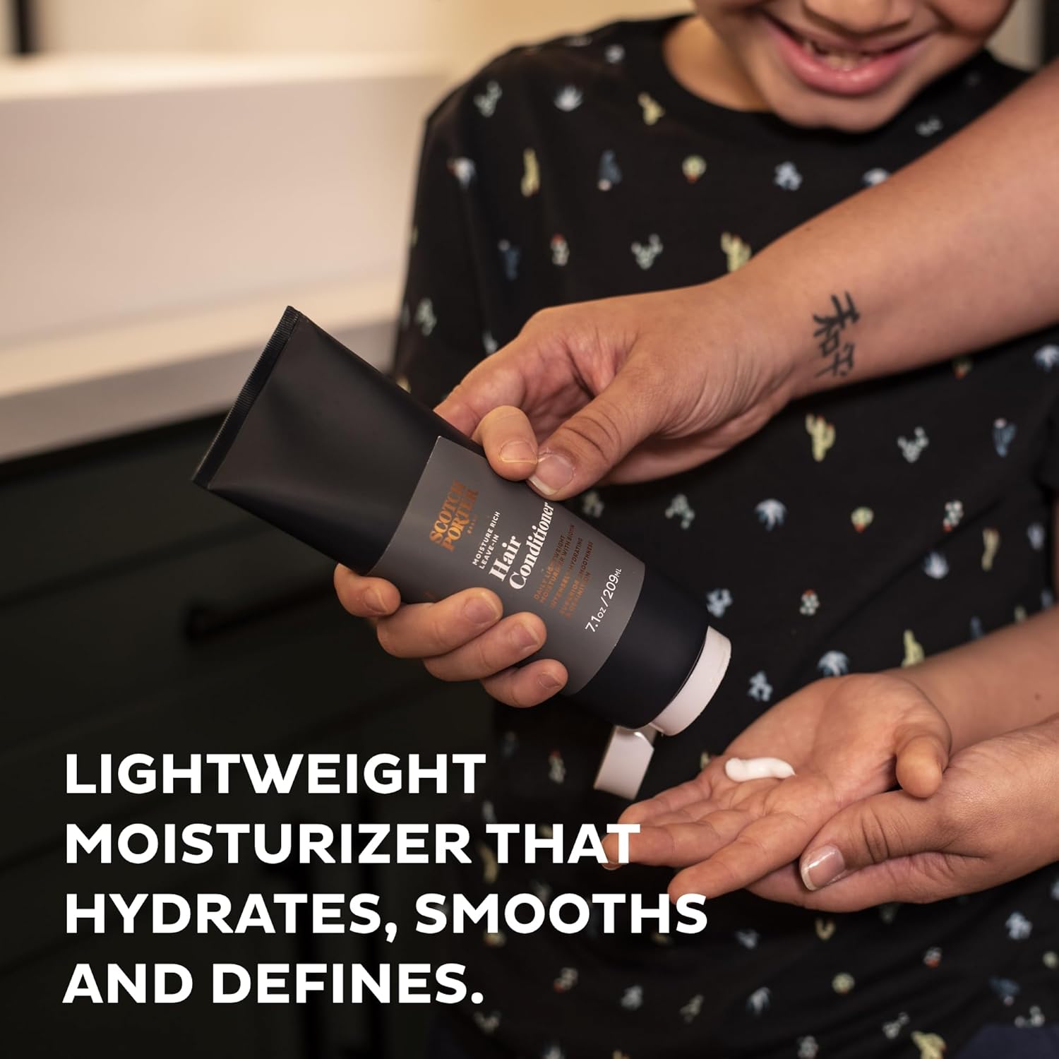 Scotch Porter Curls & Waves Leave-In Hair Conditioner for Men | Superior Smoothness & Definition | Free of Parabens, Sulfates & Silicones | Vegan | 7.1oz Bottle - Image 6