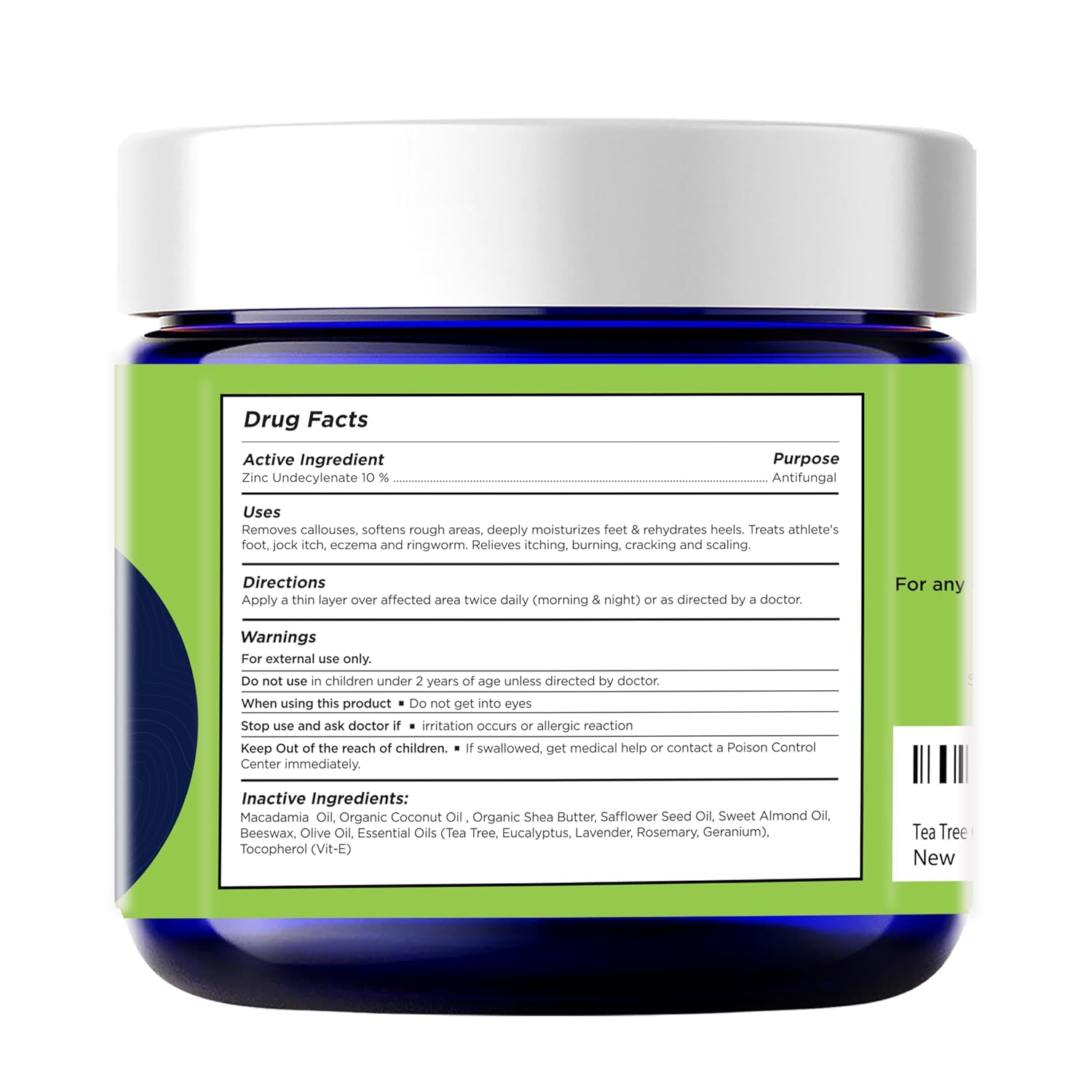 Tea Tree Oil Balm – Moisturizer for Dry Cracked Feet – Instantly Hydrates & Soothes Irritated Skin & Athlete's Foot – Best Care for Women and Men – Made in USA - Image 2