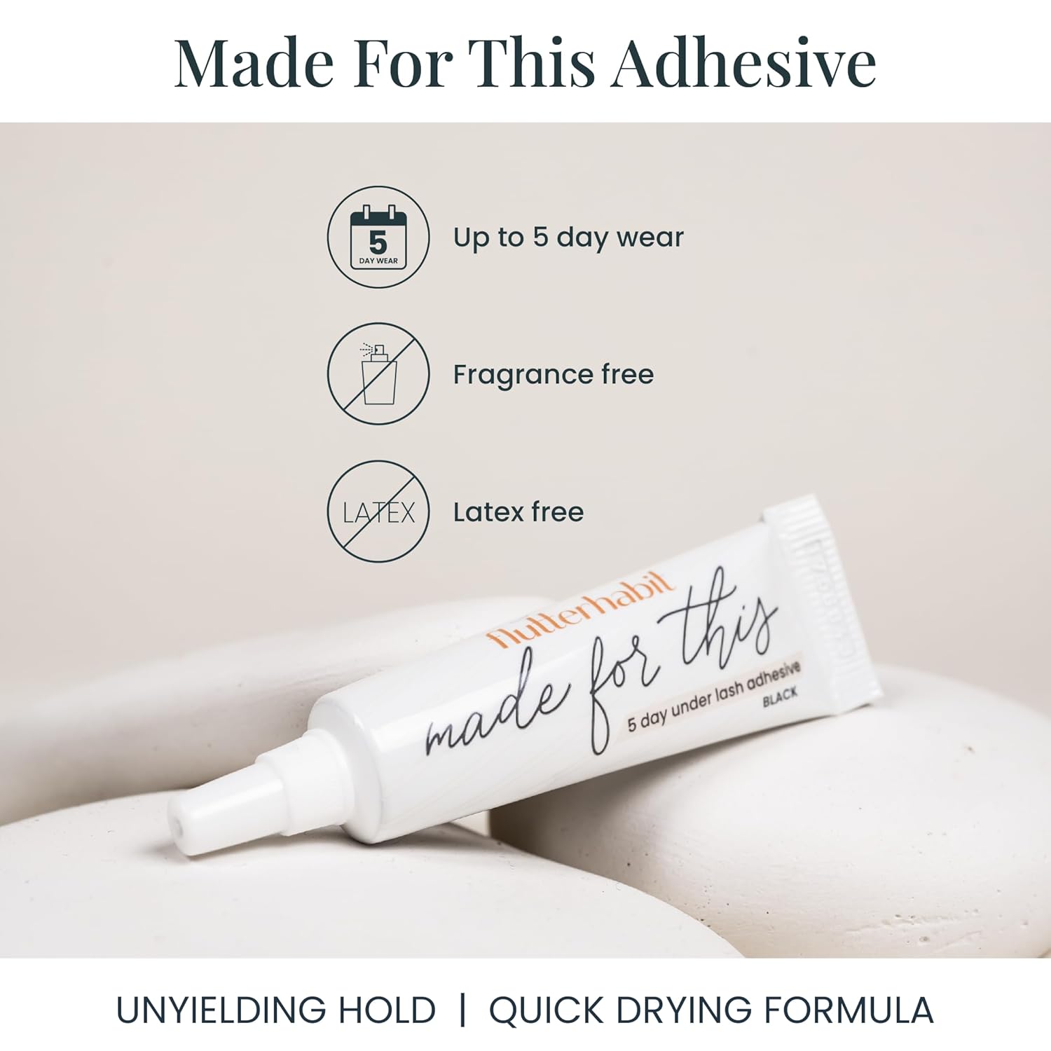 FlutterHabit Made for This Adhesive Clear Lash Glue for Eyelash Extensions - Your Ultimate All-Day Hold Lash Cluster Glue for Effortless, Stunning, and Long-Lasting Eyelashes - All-in-one Lash Glue - Image 2