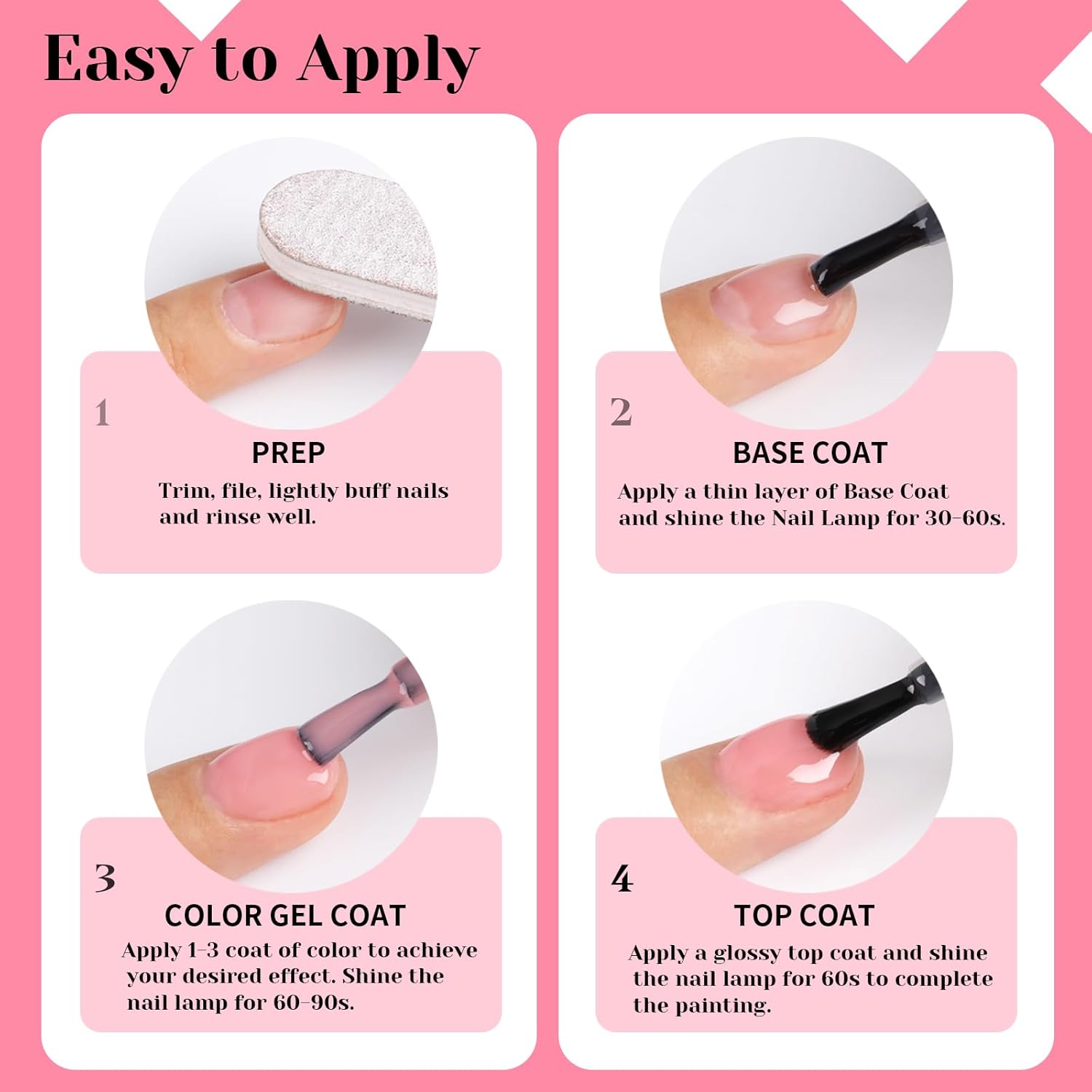 Pastel Coral Pink Gel Nail Polish,Macaron Coral Pink Gel Polish for Nail Art Starter or Manicure Salon, 0.51 Fl Oz - GP0022 - Image 8