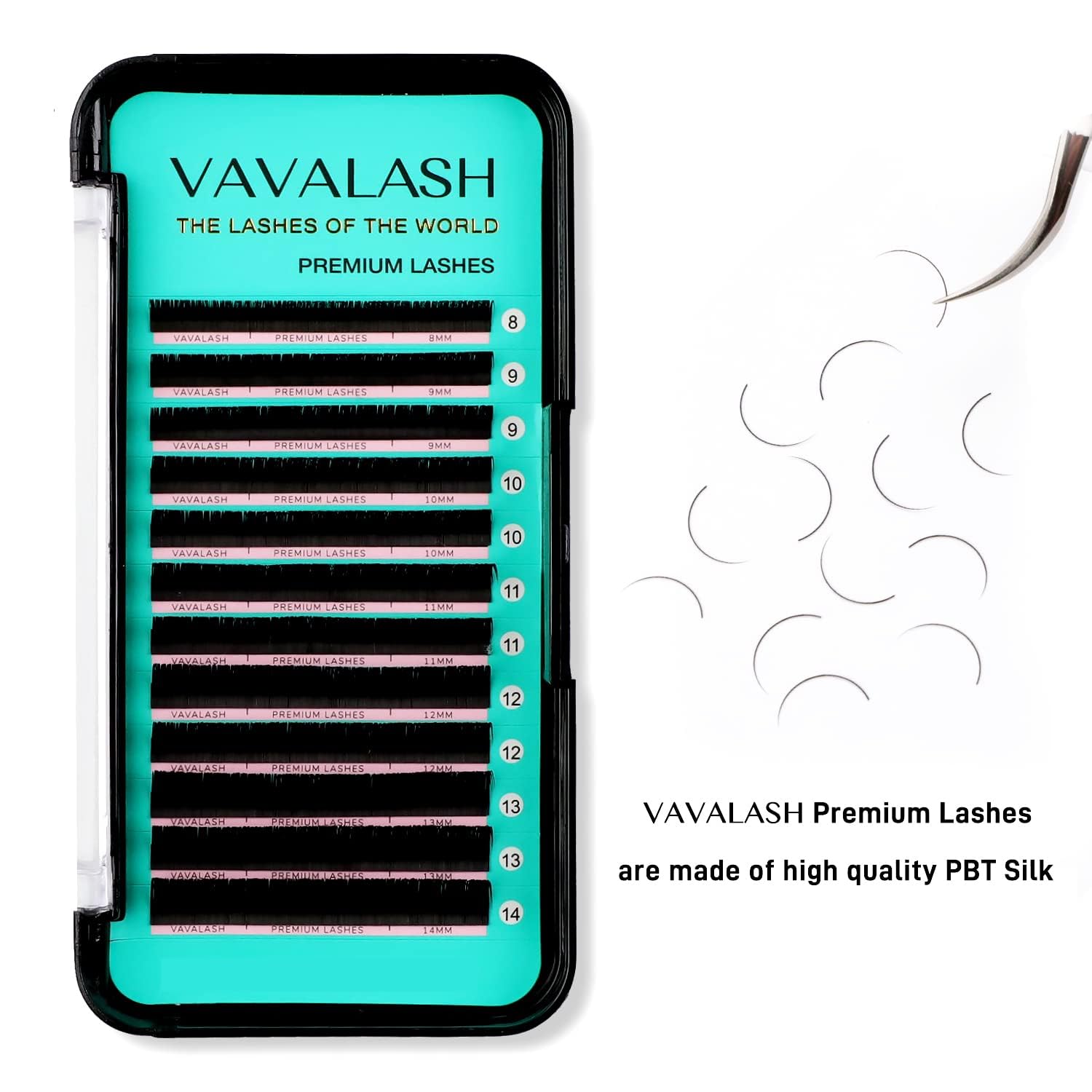 Eyelash Extensions 0.05 C CC D DD J B L Curl 8-14mm Lash Extensions Supplies Individual Lashes Premium Silk Volume & Classic Lash Soft Matte Dark Professional Eyelashes Extension (0.05-D-8-14 Mixed) - Image 2