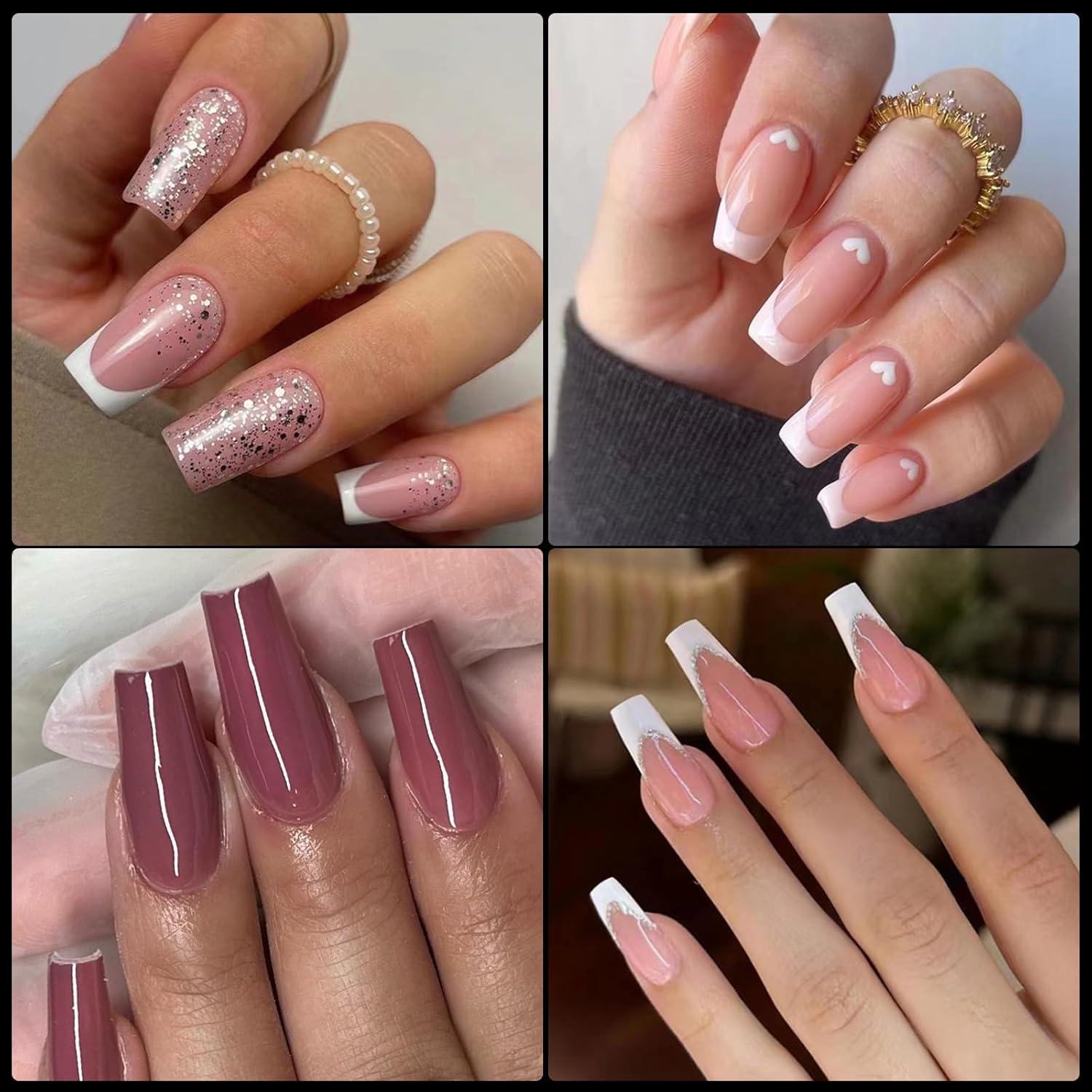 AddFavor 600pcs Square Nail Tips, Medium Square Gel Nail Tips Clear Fake Nails Full Cover Acrylic Nails Tips for Extension Nail Manicure Salon Home DIY - Image 2