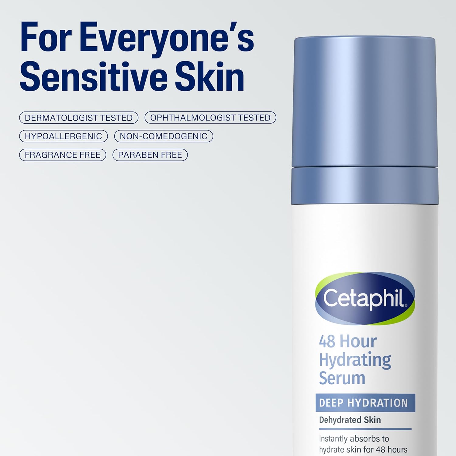 Cetaphil Deep Hydration Fragrance Free 48 Hour Activation Serum, 1 Fl oz, 48Hr Dry Skin Face Moisturizer for Sensitive Skin, With Hyaluronic Acid, Vitamin E & B5, Dermatologist Recommended - Image 7