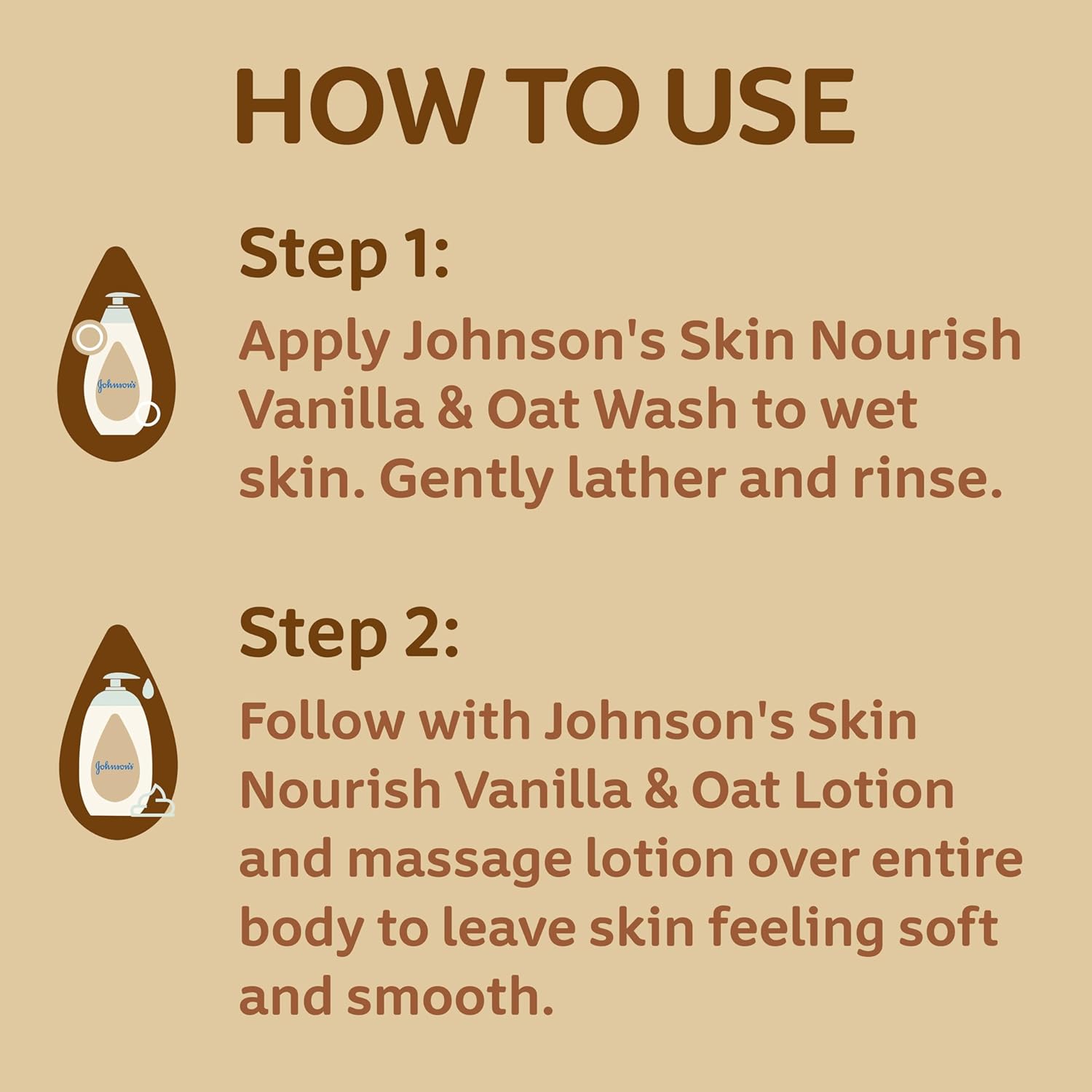 Johnson's Skin Nourish Moisturizing Baby Lotion for Dry Skin with Vanilla & Oat Scents, Gentle & Lightweight Body Lotion for the Whole Family, Hypoallergenic, Dye-Free, 16.9 fl. oz - Image 6