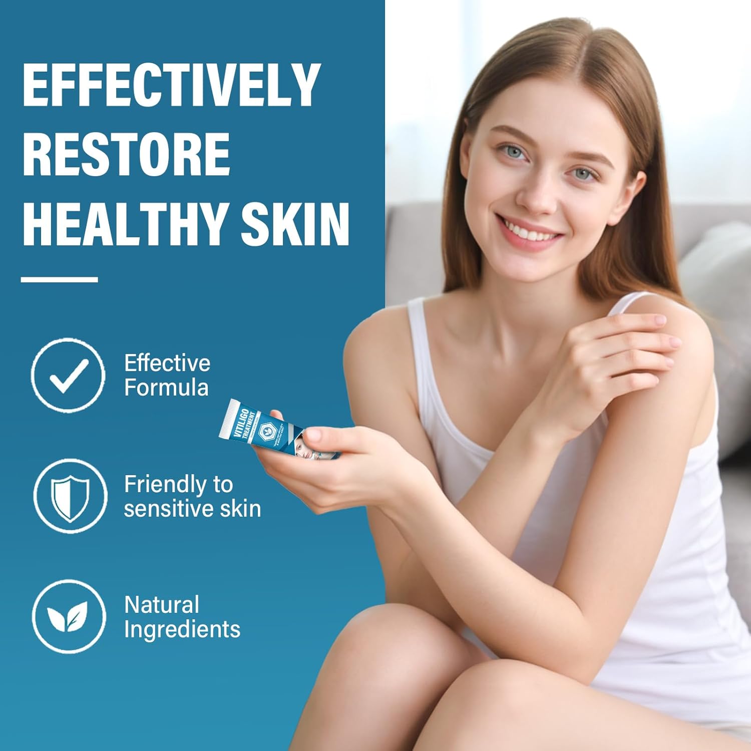 MOSKILA Vitiligo Treatment, Effective Vitiligo Cream for Skin Vitiligo, Reduce White Spots on Face or Body, Improves for Skin Pigmentation, Suitable for All Men and Women - Image 2