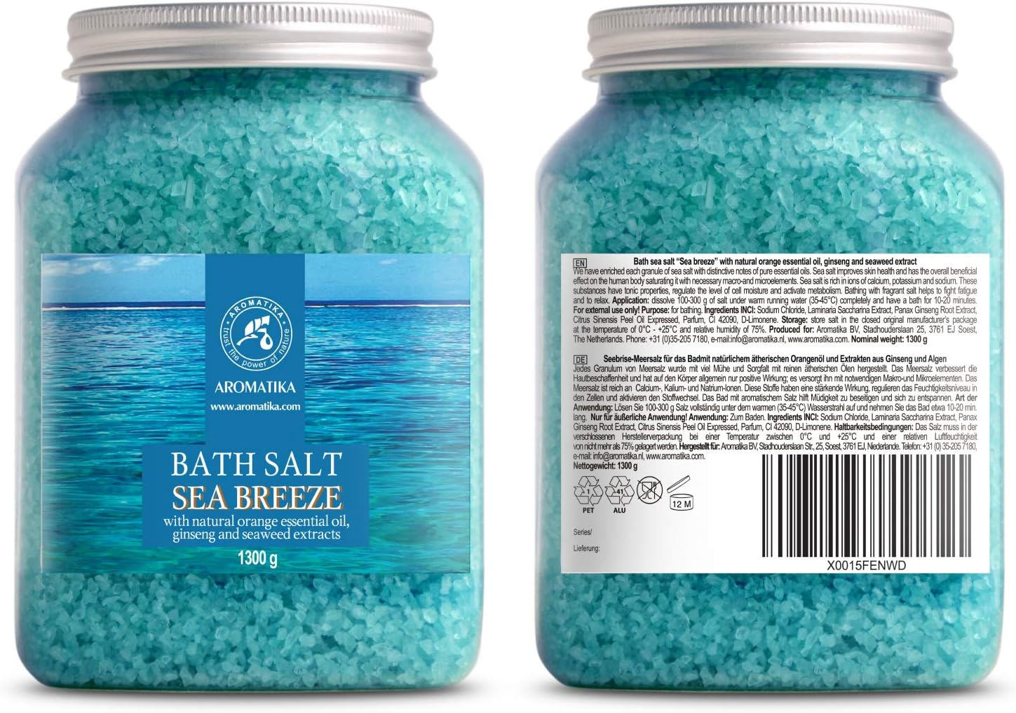 Bath Sea Salt Set 2X 46 Oz - Sea Breeze Salt - Natural Bath Sea Salts - Best for Relaxing - Calming - Body Care - Beauty - Aromatherapy - Image 8