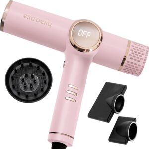 ELLA BELLA® Professional Ionic Hair Dryer with Diffuser • Negative Ion Blow Dryer • Suitable All Hair Types • Intelligent Heat Control & Rapid Drying Speeds • Lightweight Design • Low Noise Technology