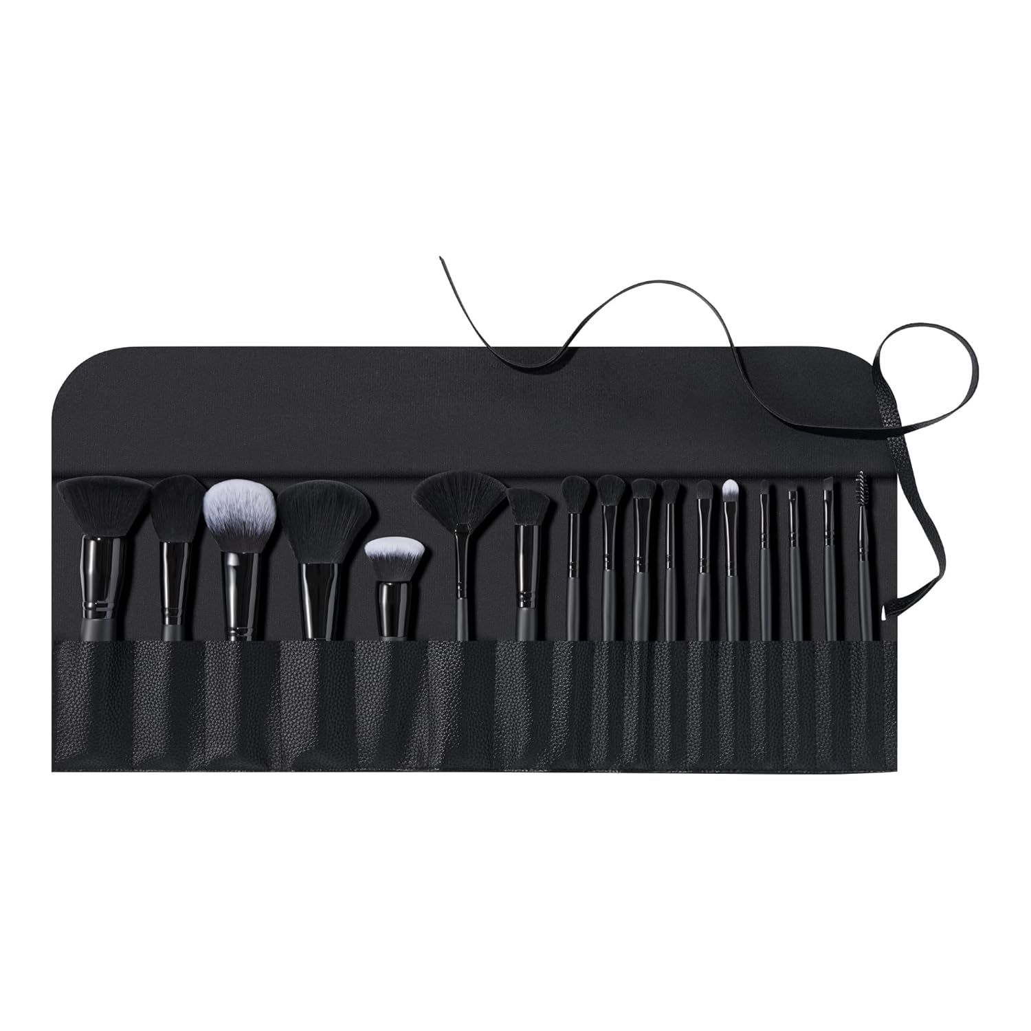 e.l.f. Ultimate Makeup Brush Set & Travel Roll, 17-Piece Brush Kit, Brushes For Eyeshadow, Foundation, Powder, Concealer & more, Vegan & Cruelty-Free - Image 2