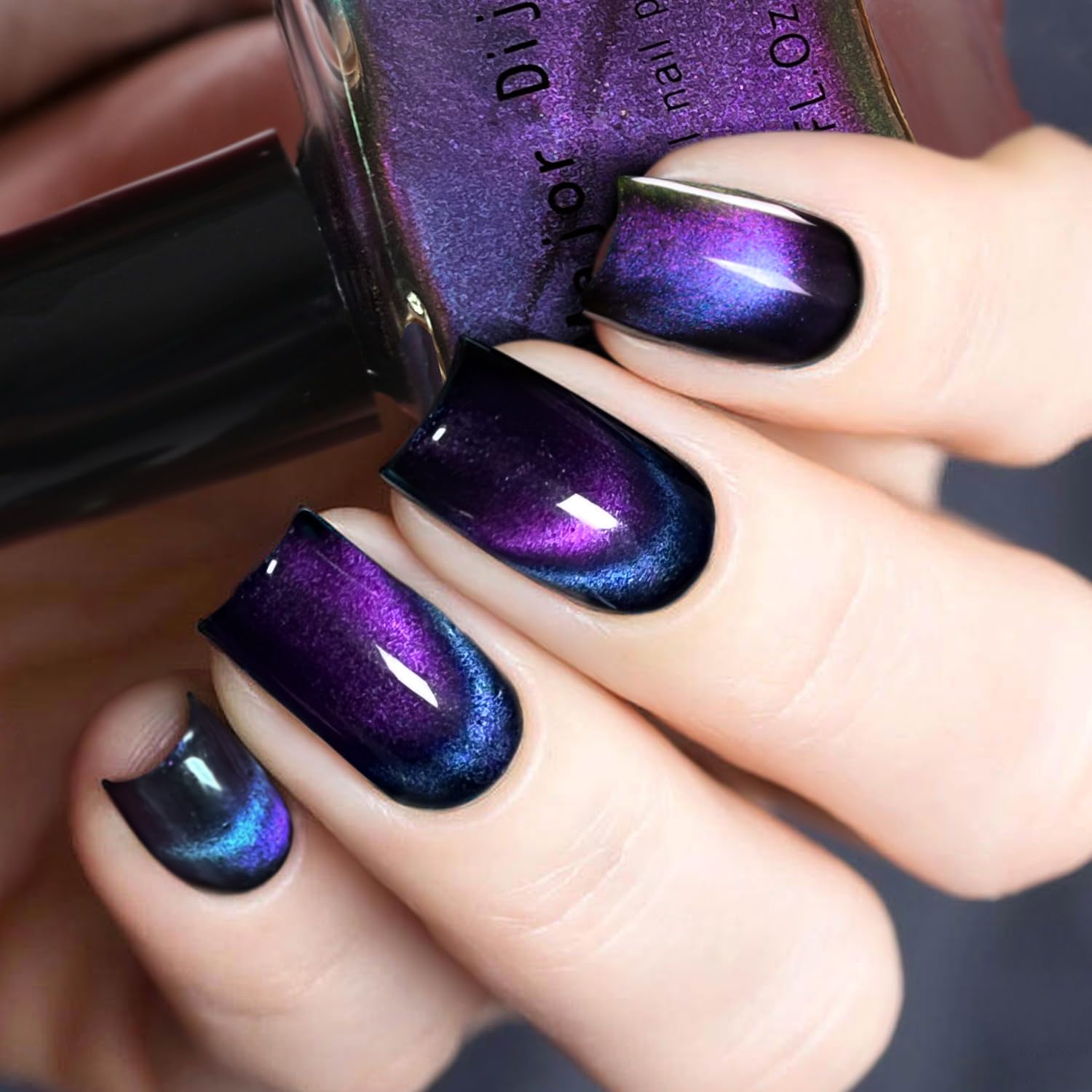 Major Dijit Cat Eye Nail Polish Quick Dry Glitter Nail Polish with Magnetic Stick, Vegan, and Cruelty-Free Nail Paint Art for Nail Salon - Image 4