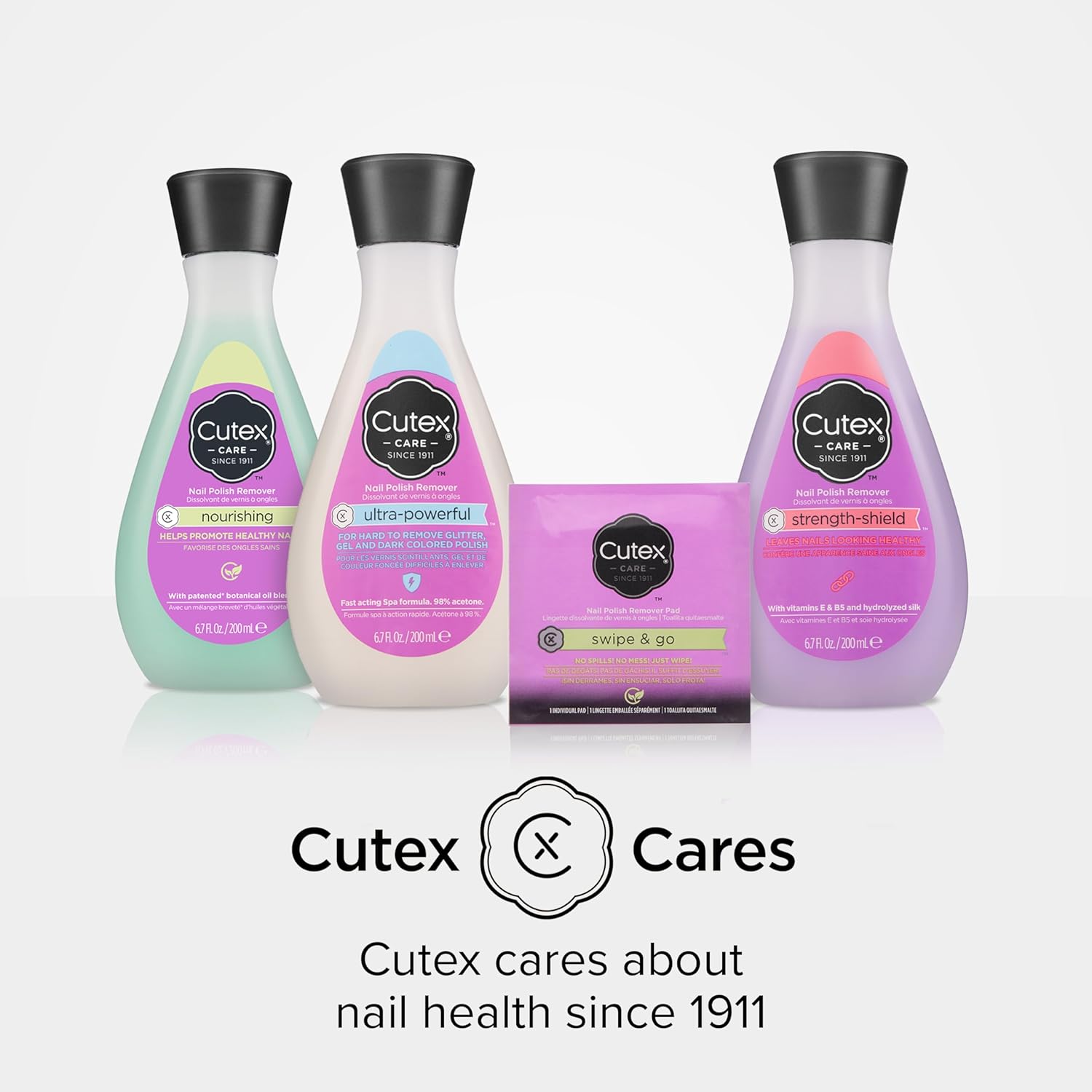Cutex Gel Nail Polish Remover, Ultra-Powerful & Removes Glitter and Dark Colored Paints, Paraben Free, 6.76 Fl Oz - Image 7